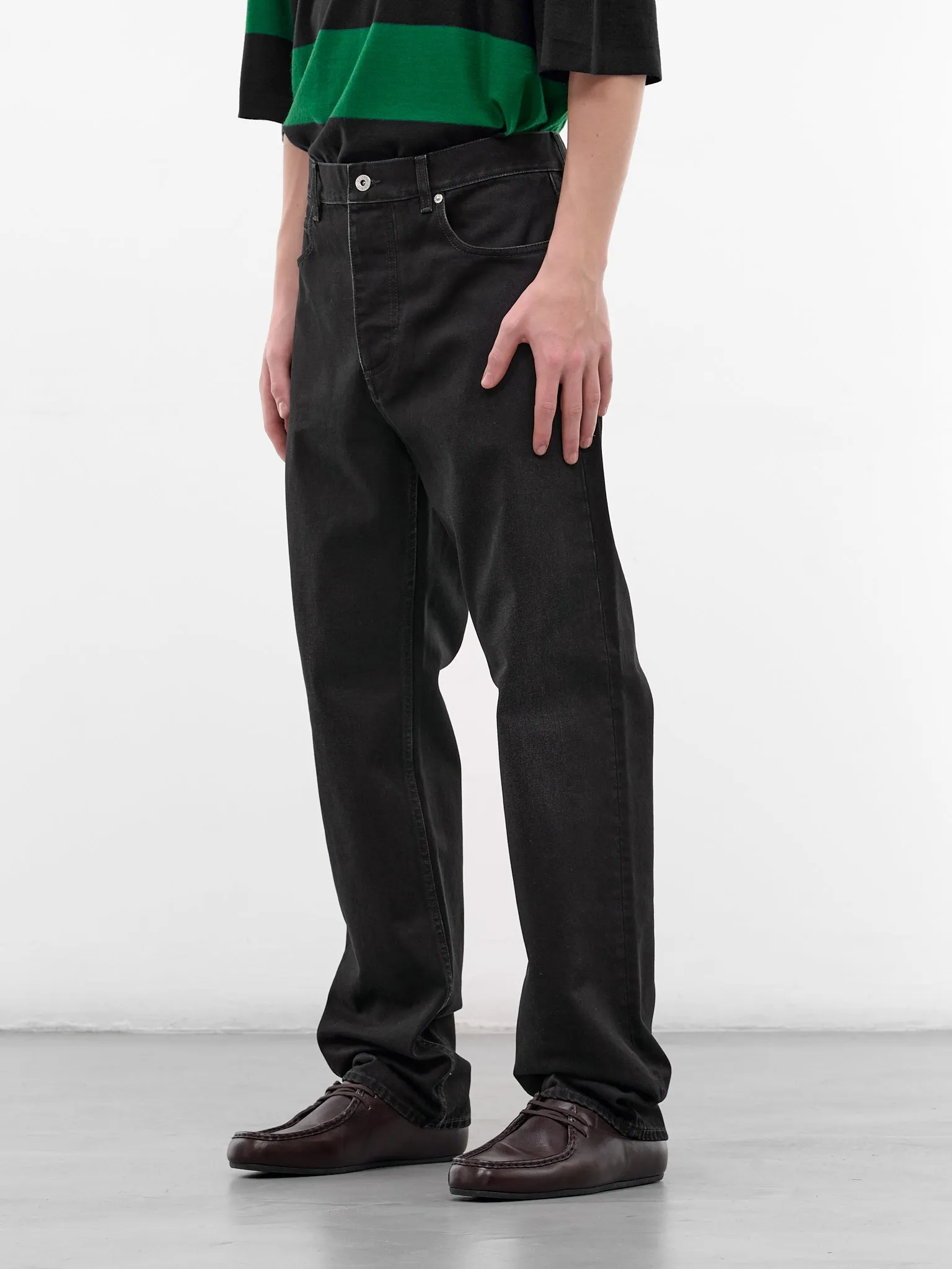 Black Denim Wide Leg Jeans (861558V6900-1000-BLACK-DENIM) sold by lorenzo product image thumbnail 2