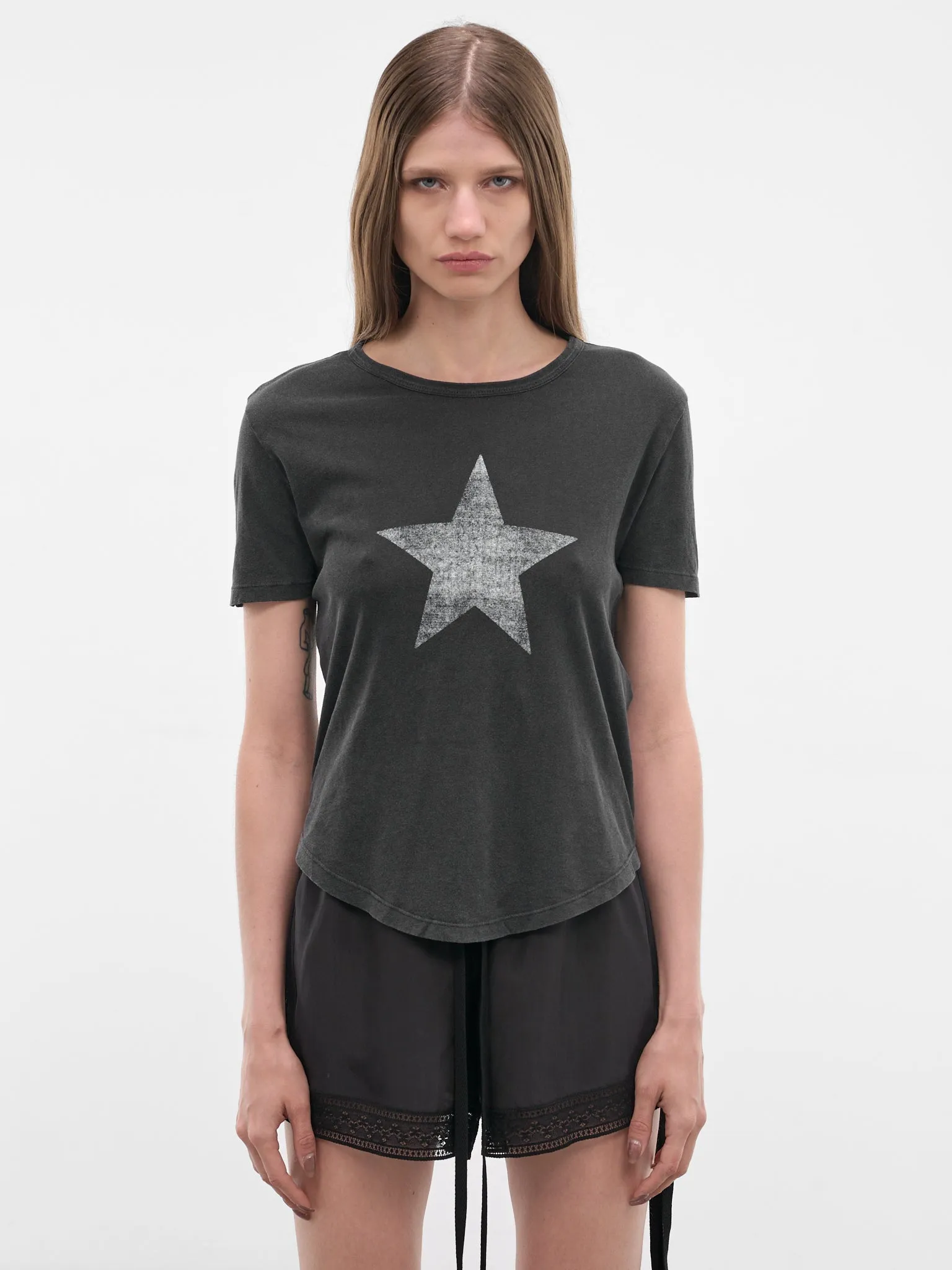 Floor Black Graphic Micro Tee (B0013924-FA740-FADED-BLACK) sold by lorenzo