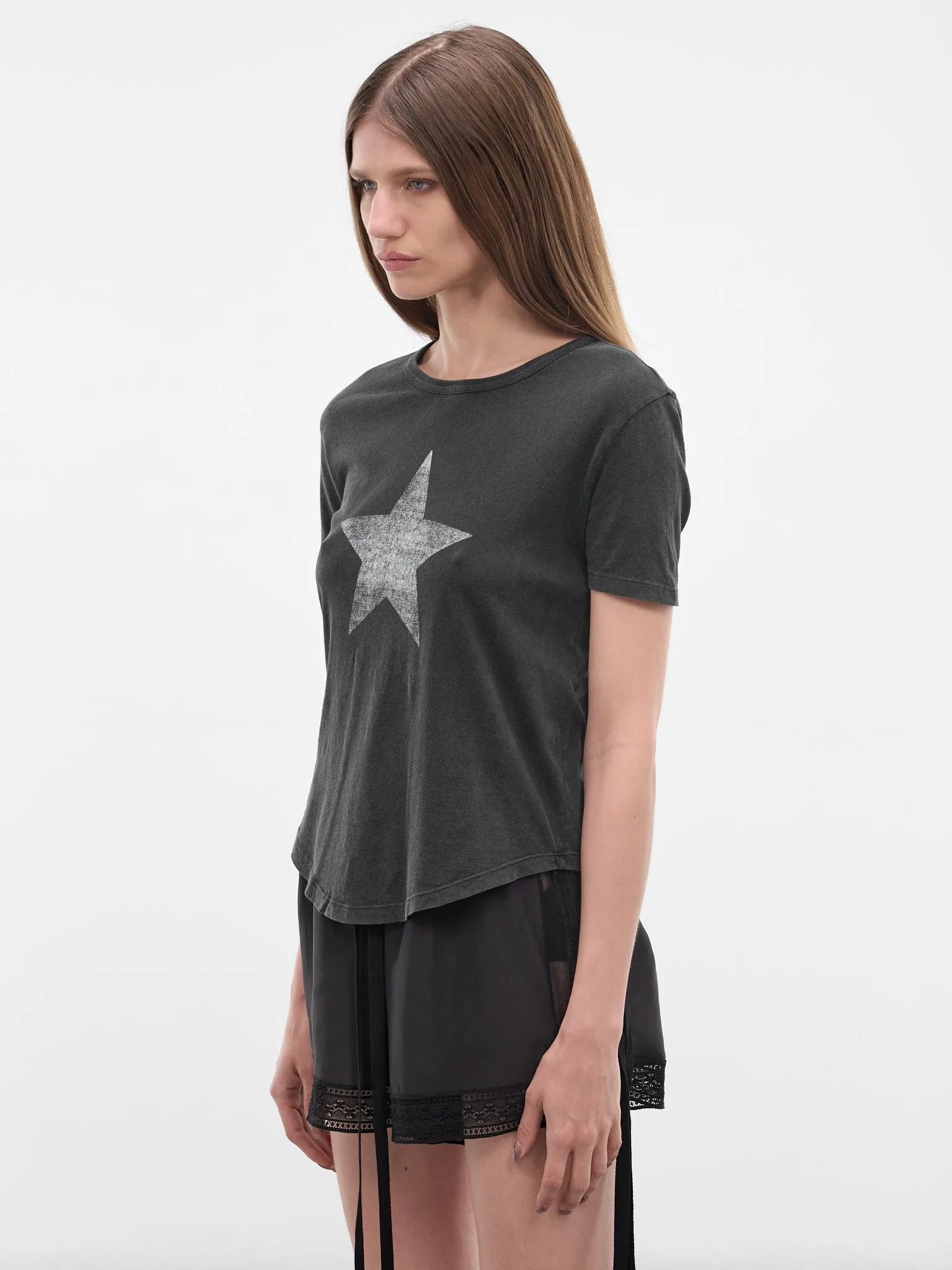 Floor Black Graphic Micro Tee (B0013924-FA740-FADED-BLACK) sold by lorenzo product image thumbnail 2