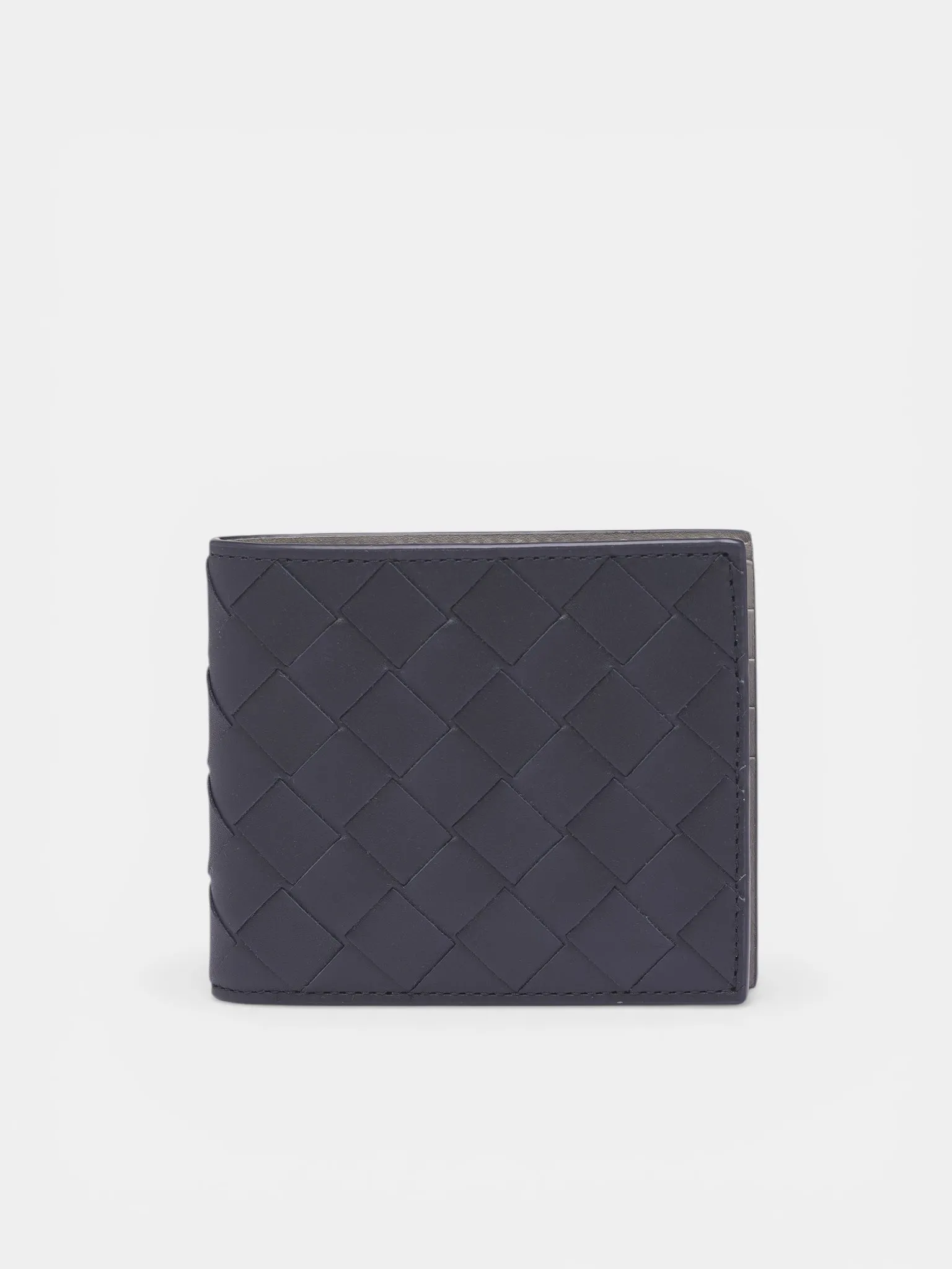 Leather Intrecciato Bi-Fold Wallet (743211VCPQ6-4364-MIDNIGHT-BASA) sold by lorenzo