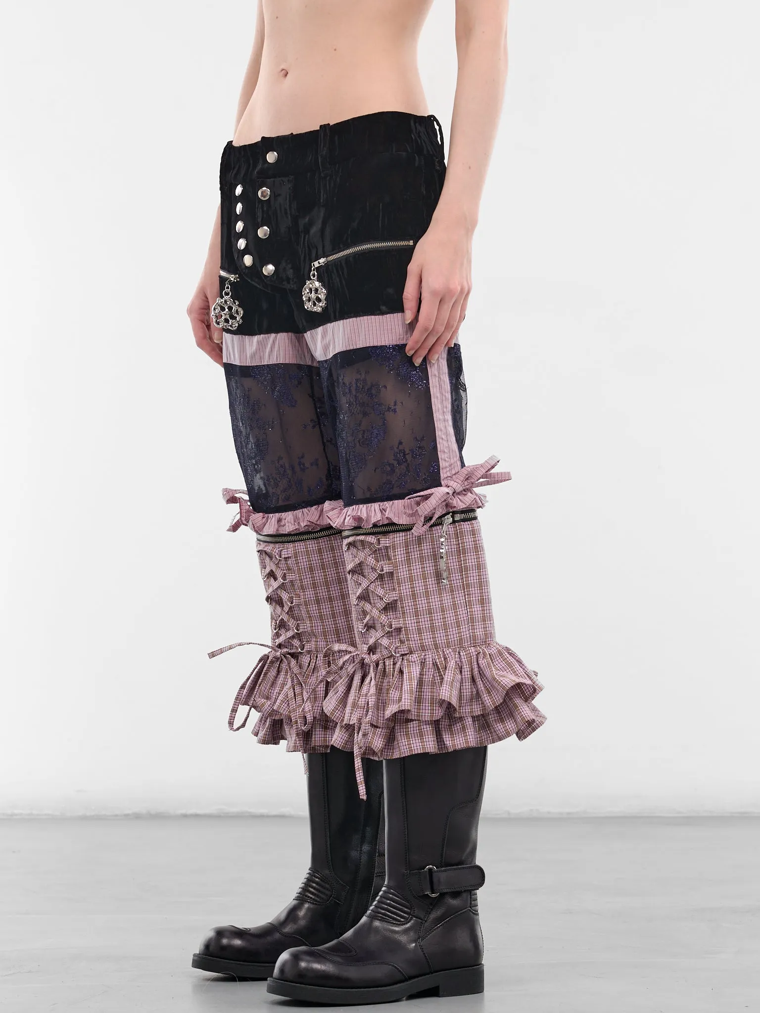 Kickfull Patchwork Hybrid Capri Pants (4163-KICKFULL-MULTI) sold by lorenzo product image thumbnail 2