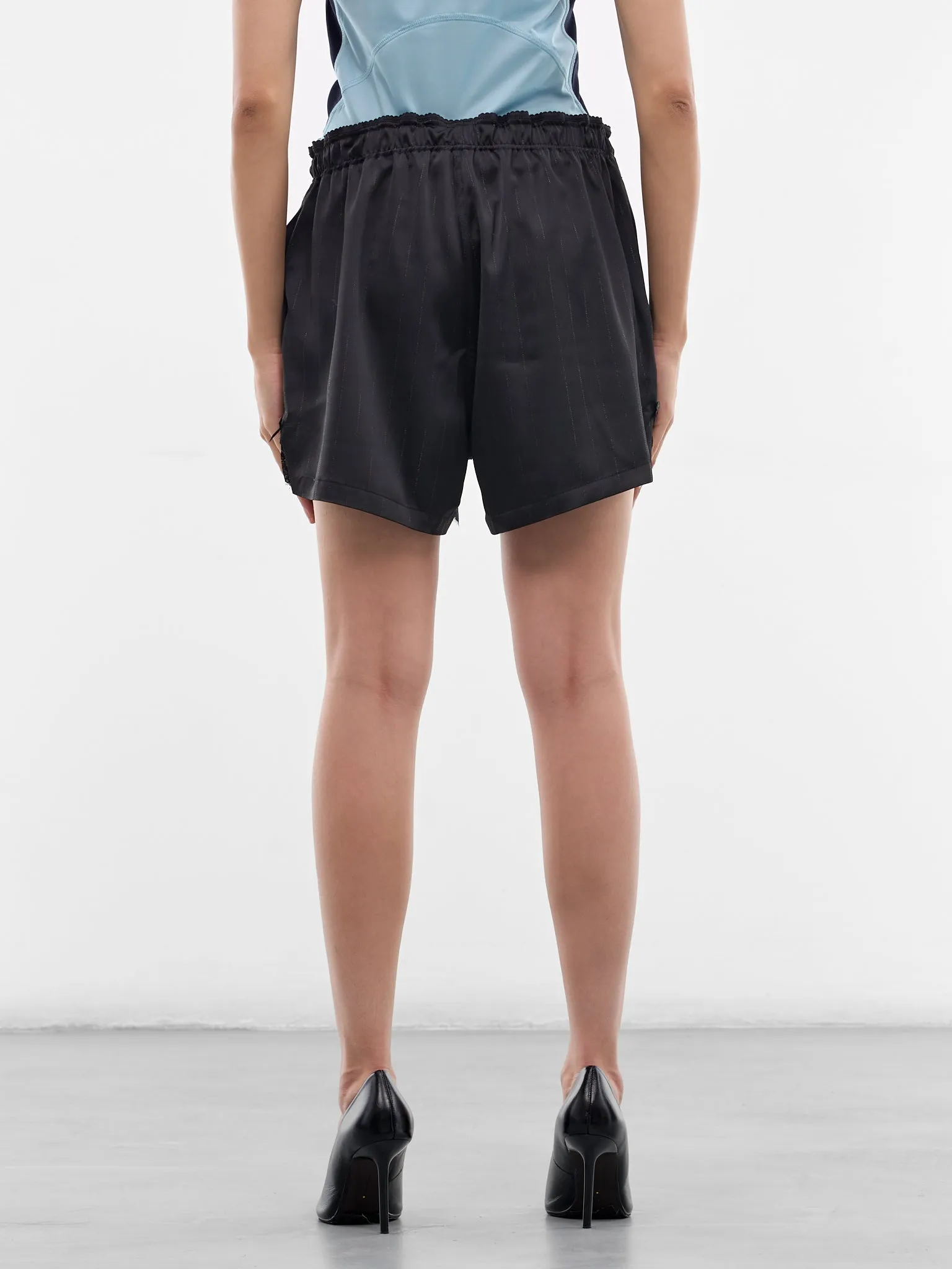 Striped Lace Trim French Knickers (833WS37001-BLACK) sold by lorenzo product image thumbnail 3