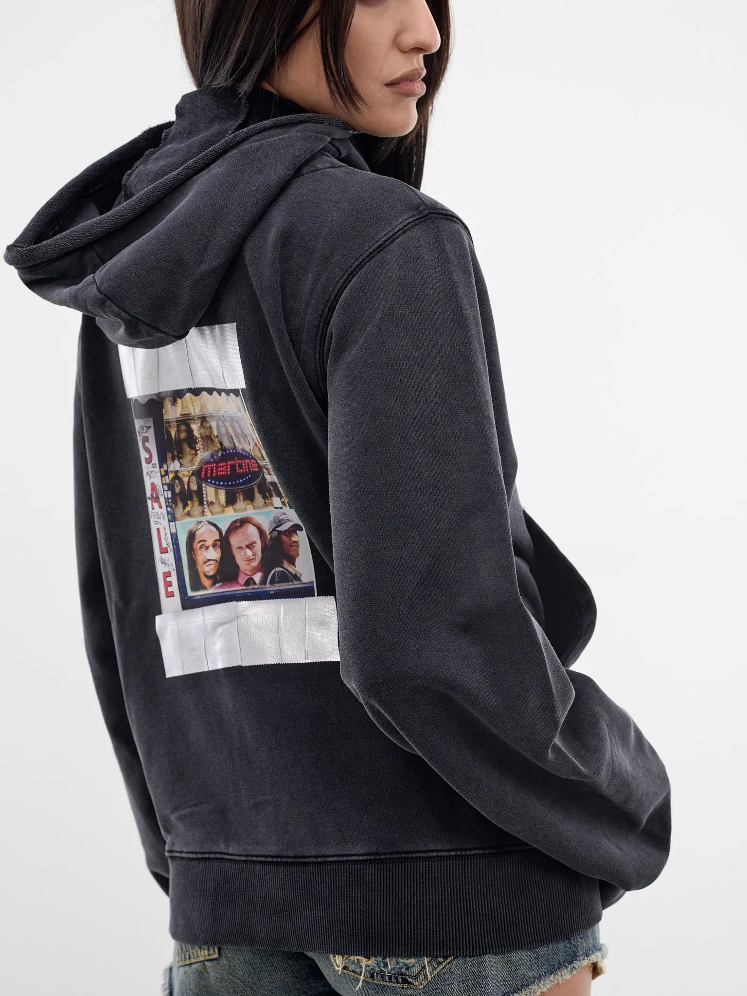 Black Layered Collar Zip Hoodie (682JS02002-BLACK) sold by lorenzo product image thumbnail 5