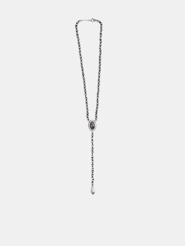 Nava Silver Beaded Necklace (B0014116-JW020-ANTIQUE-SILVER) made by Ann Demeulemeester