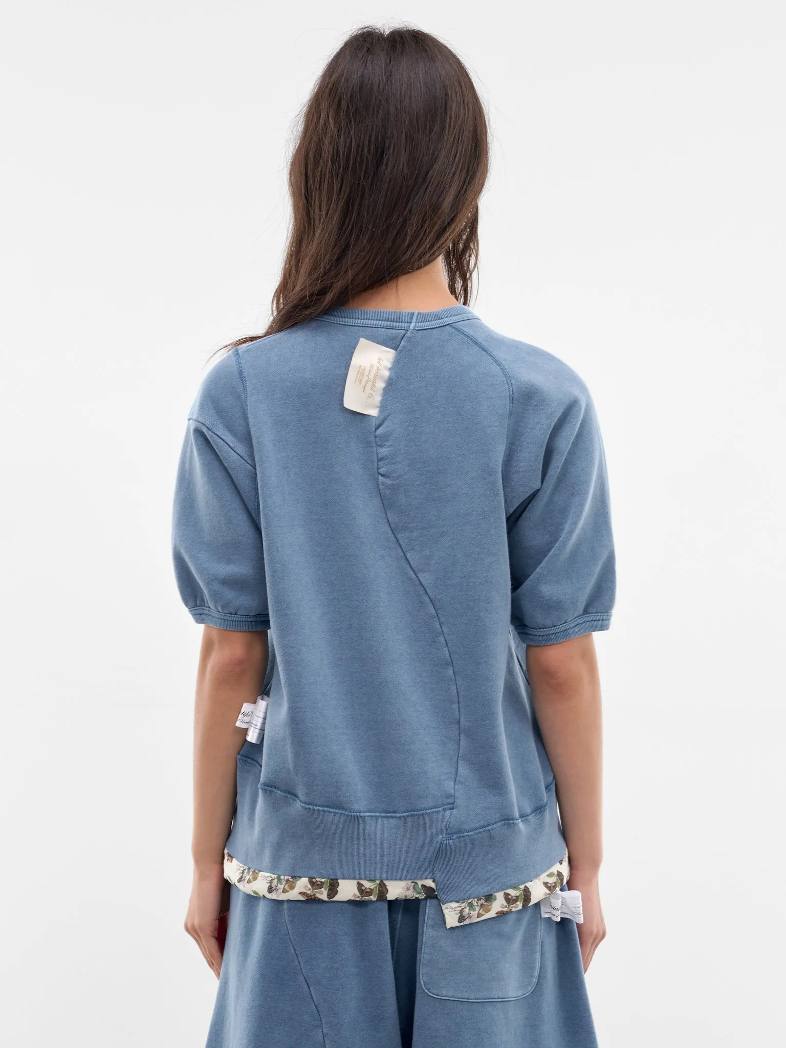 Blue Asymmetric Paneled Sweatshirt (UC1F1810-LIGHT-BLUE) sold by lorenzo product image thumbnail 3