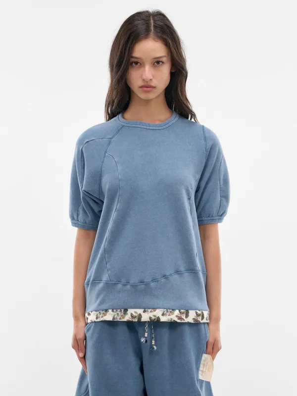 Blue Asymmetric Paneled Sweatshirt (UC1F1810-LIGHT-BLUE) made by Undercover
