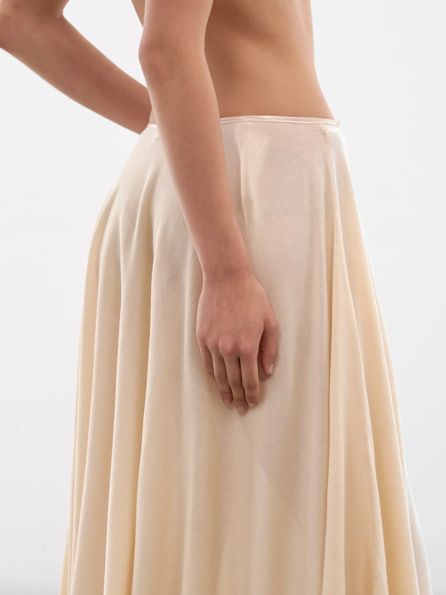 Dande Tencel-Silk Midi Skirt (AMSS2678-DANDE-BUTTERCREAM) sold by lorenzo product image thumbnail 4