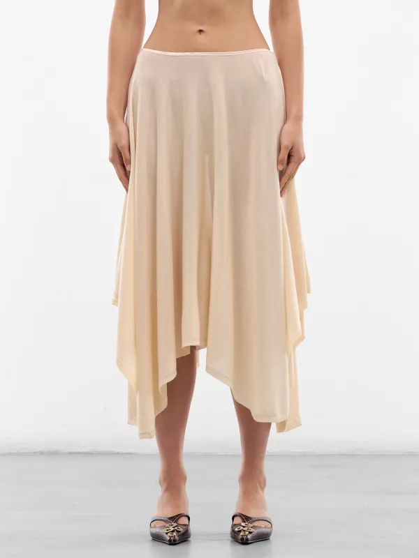 Dande Tencel-Silk Midi Skirt (AMSS2678-DANDE-BUTTERCREAM) made by Aya Muse