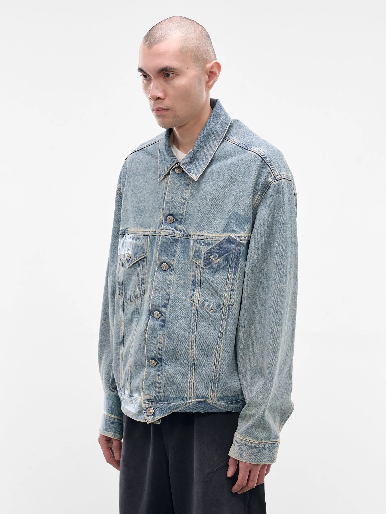 Blue Denim Taped Jacket (S67AM0109-M30066-962-BLUE) sold by lorenzo product image thumbnail 2