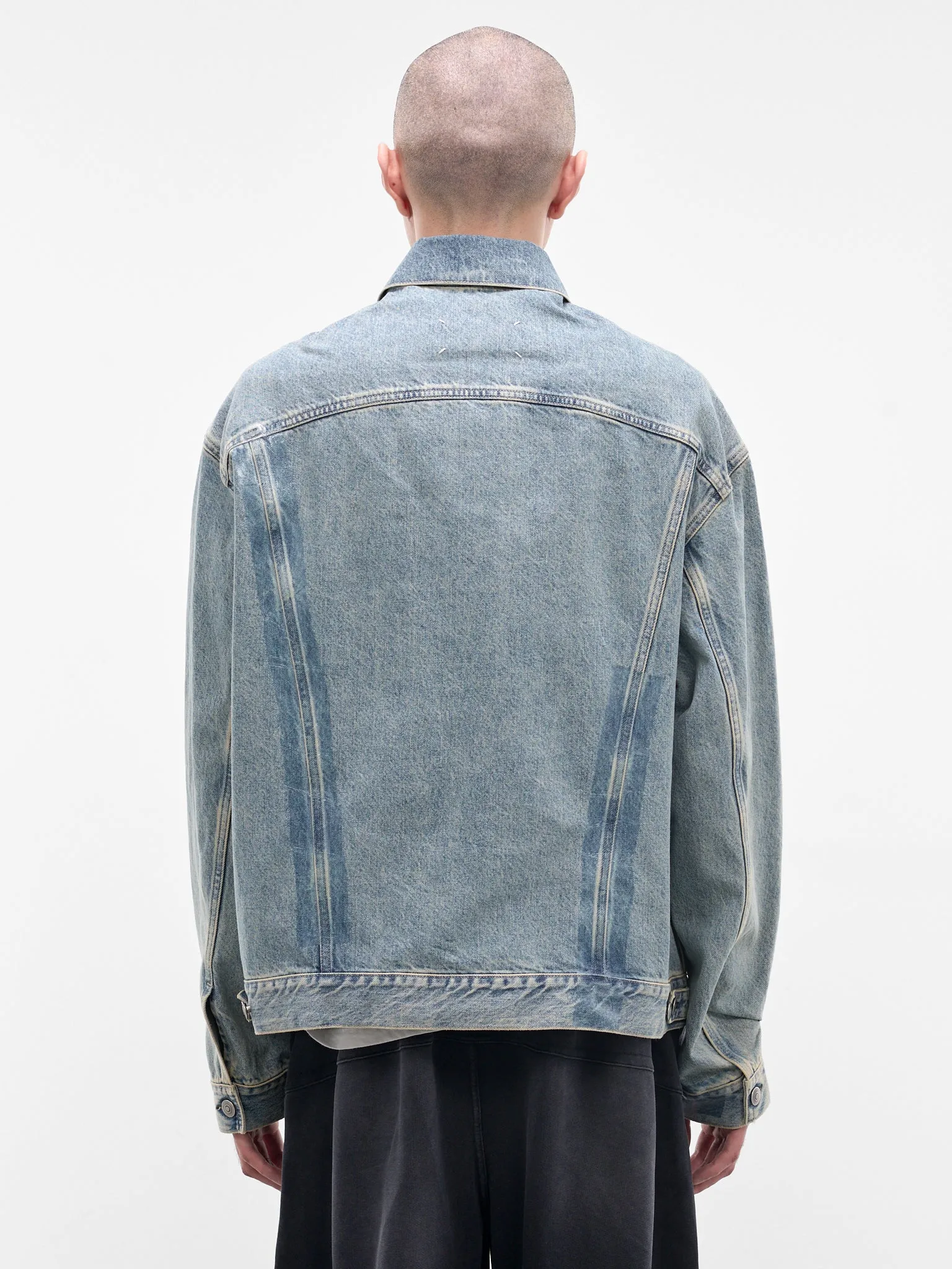 Blue Denim Taped Jacket (S67AM0109-M30066-962-BLUE) sold by lorenzo product image thumbnail 3