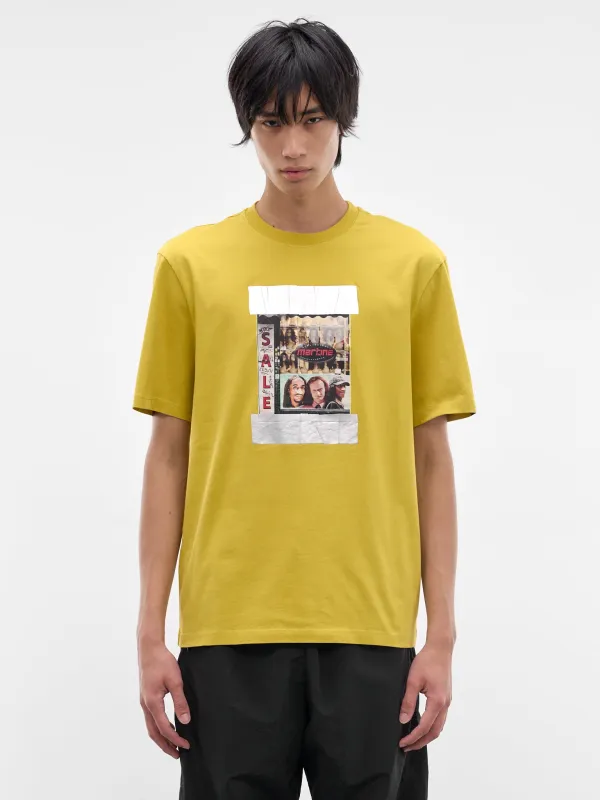 Yellow Classic Graphic Tee (603JS02404N-GREEN) made by Martine Rose