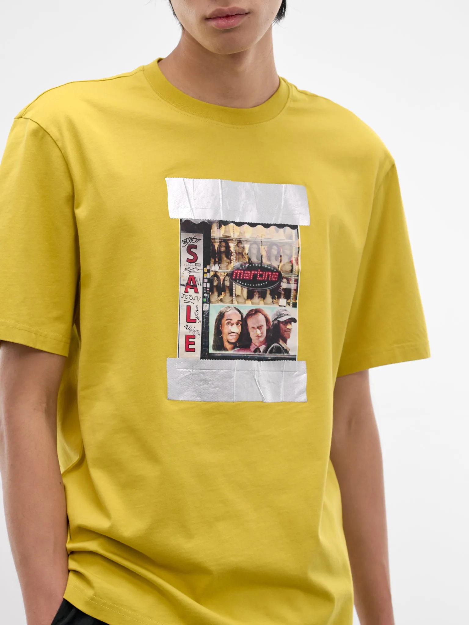 Yellow Classic Graphic Tee (603JS02404N-GREEN) sold by lorenzo product image thumbnail 5