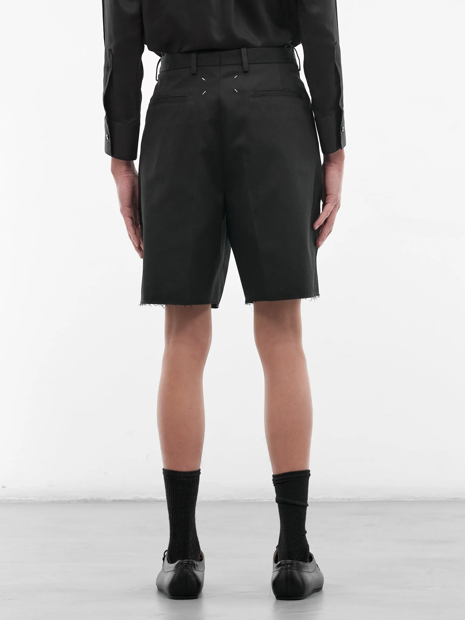 Black Pleated Bermuda Shorts (S67MU0063-S54042-900-BLACK) sold by lorenzo product image thumbnail 3
