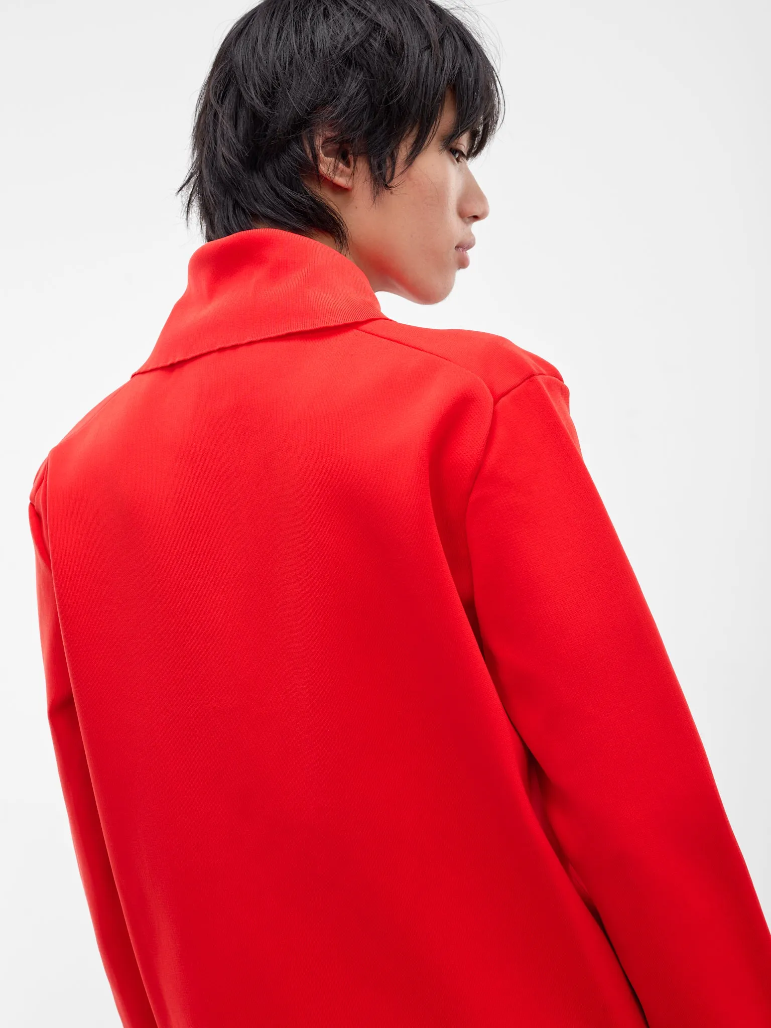 Red High Neck Zip Jacket (J21HP0014-J19165-626-RED) sold by lorenzo product image thumbnail 4