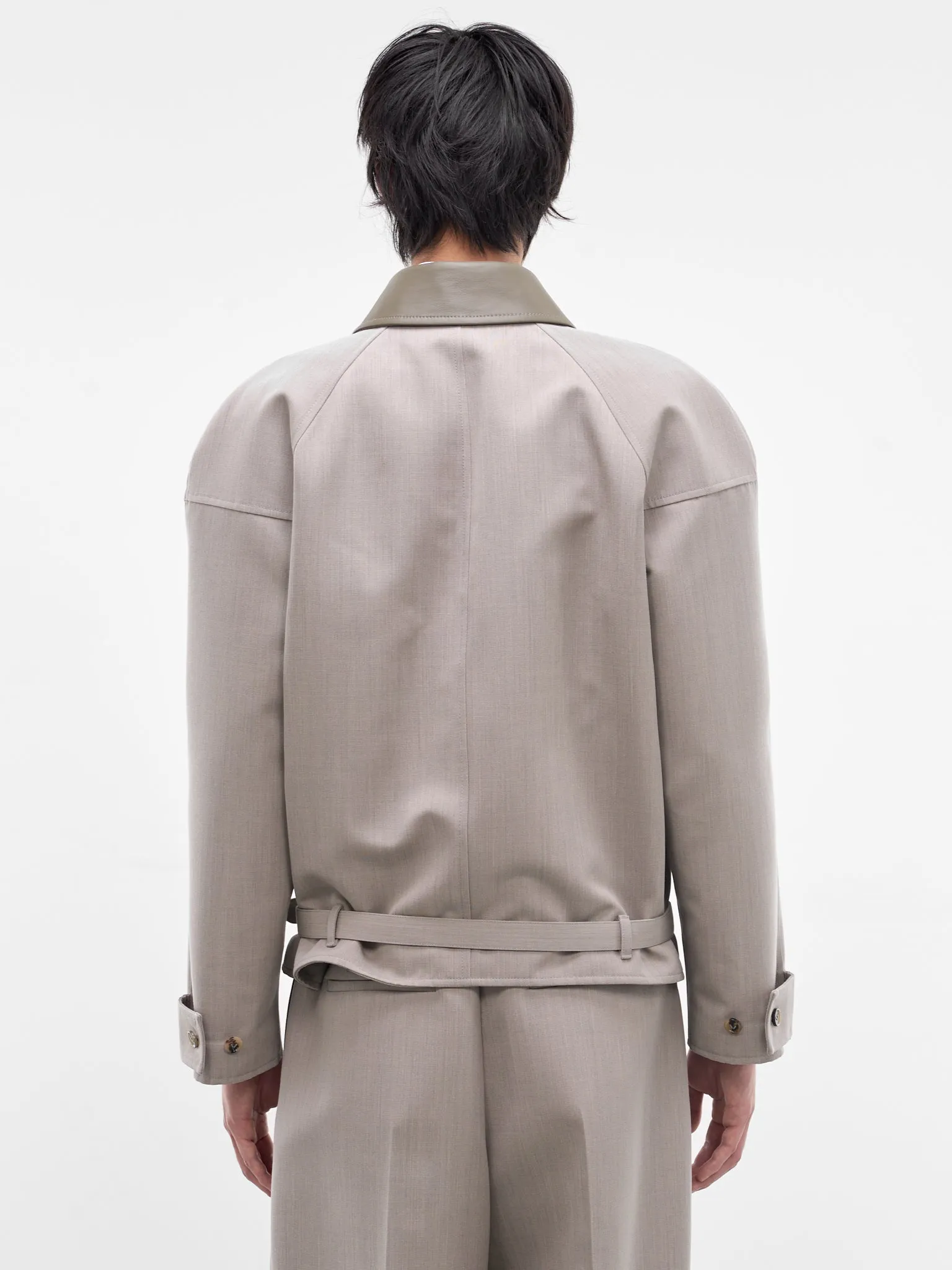 Stone Wool Melange Blouson (861962V6DE0004-STONE-MELANGE) sold by lorenzo product image thumbnail 3