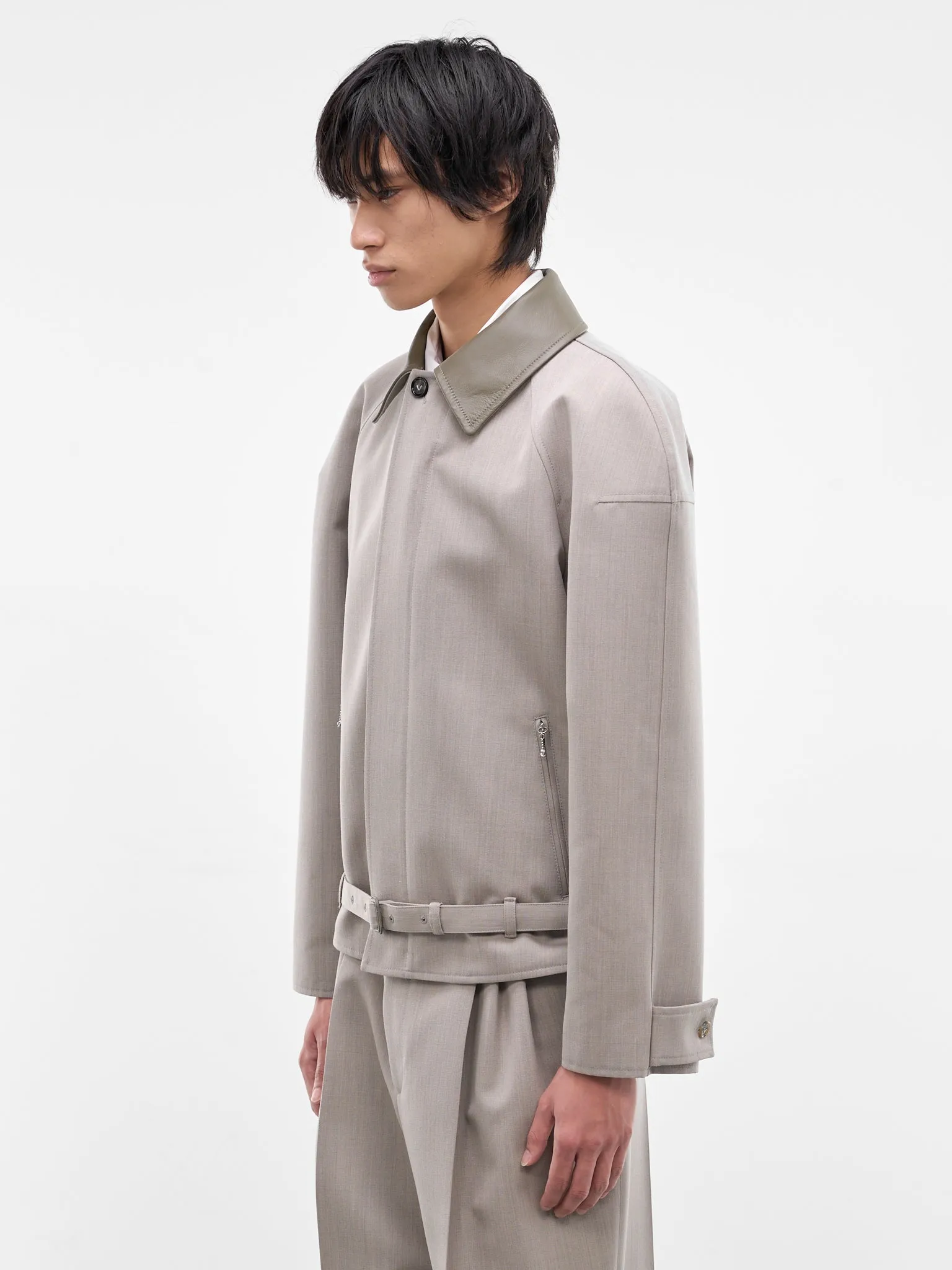 Stone Wool Melange Blouson (861962V6DE0004-STONE-MELANGE) sold by lorenzo product image thumbnail 2