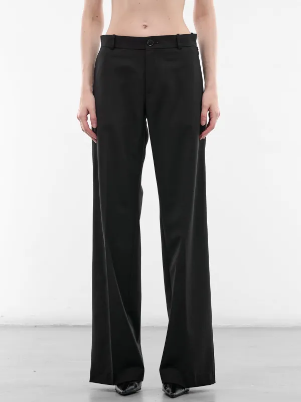 Black Wool Display Trousers (5011-1000-2-BLACK) made by lorenzo