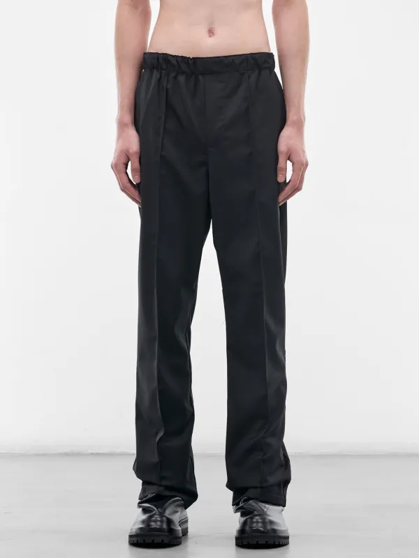 Black Waistband Tailored Pants (PT07PA01MWBL-BLACK) made by PROTOtypes