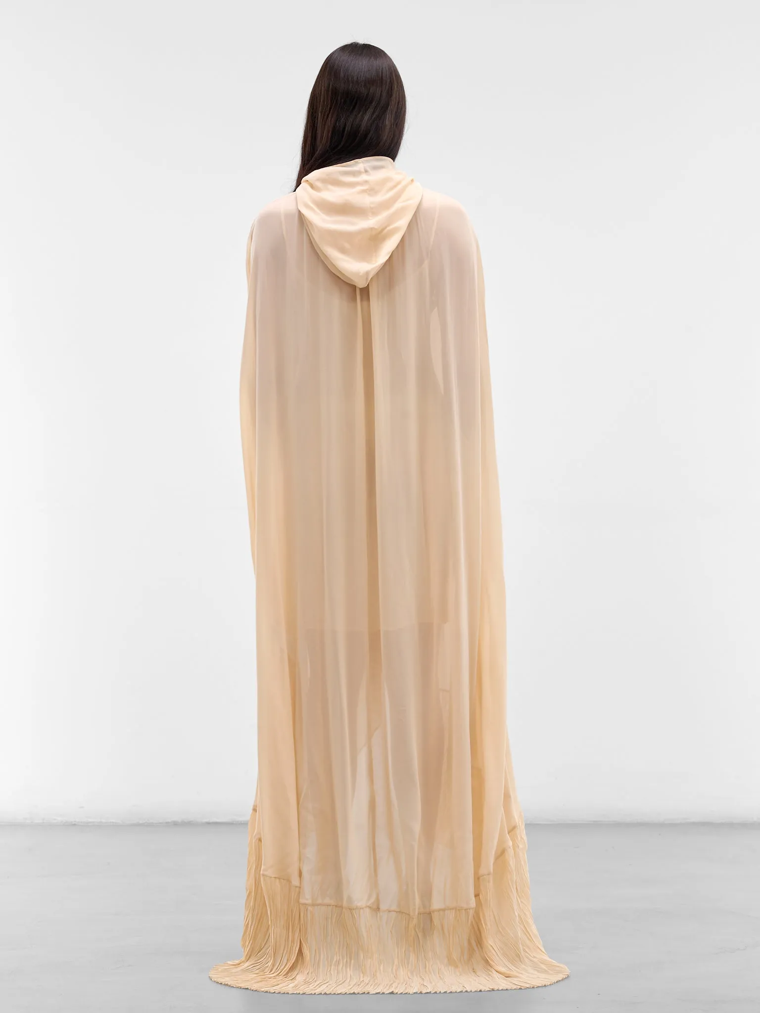 Beige Georgette Draped Cape Top (4C263A-N0147-BEIGE) sold by lorenzo product image thumbnail 3