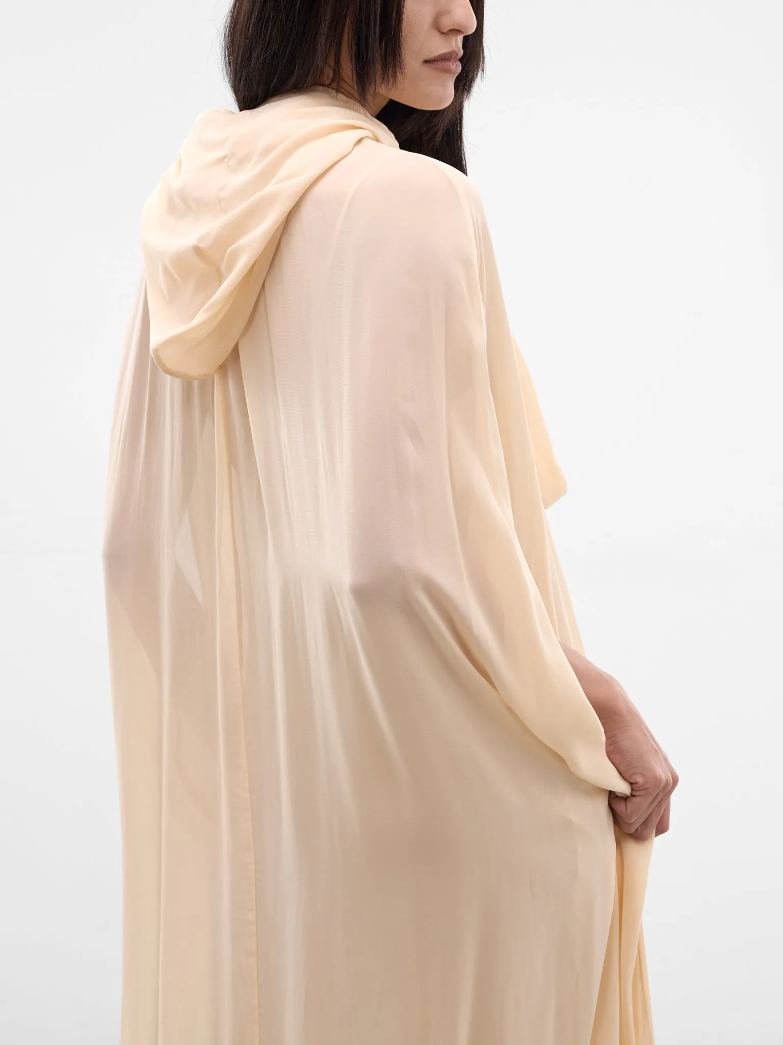 Beige Georgette Draped Cape Top (4C263A-N0147-BEIGE) sold by lorenzo product image thumbnail 4