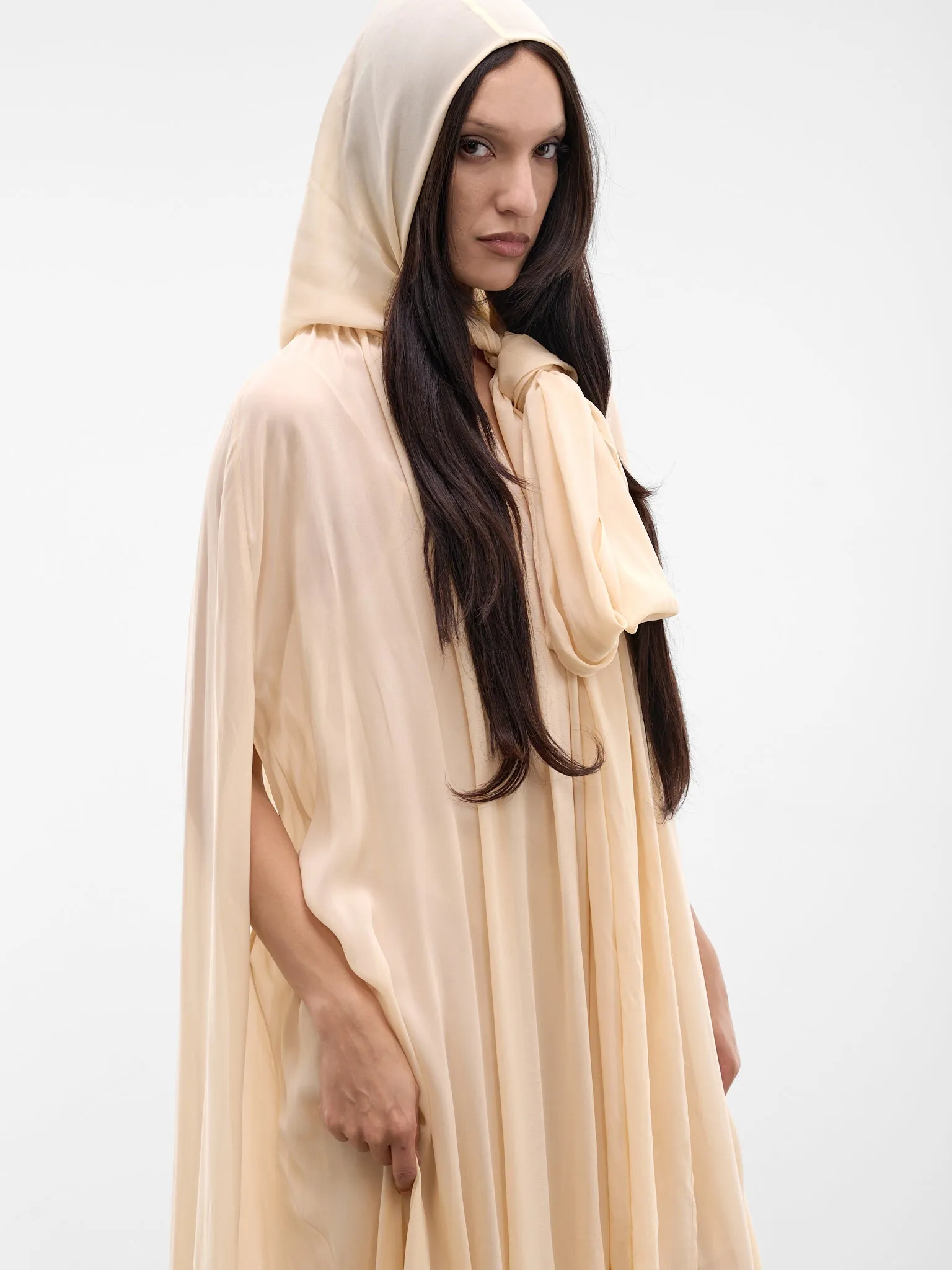 Beige Georgette Draped Cape Top (4C263A-N0147-BEIGE) sold by lorenzo product image thumbnail 5