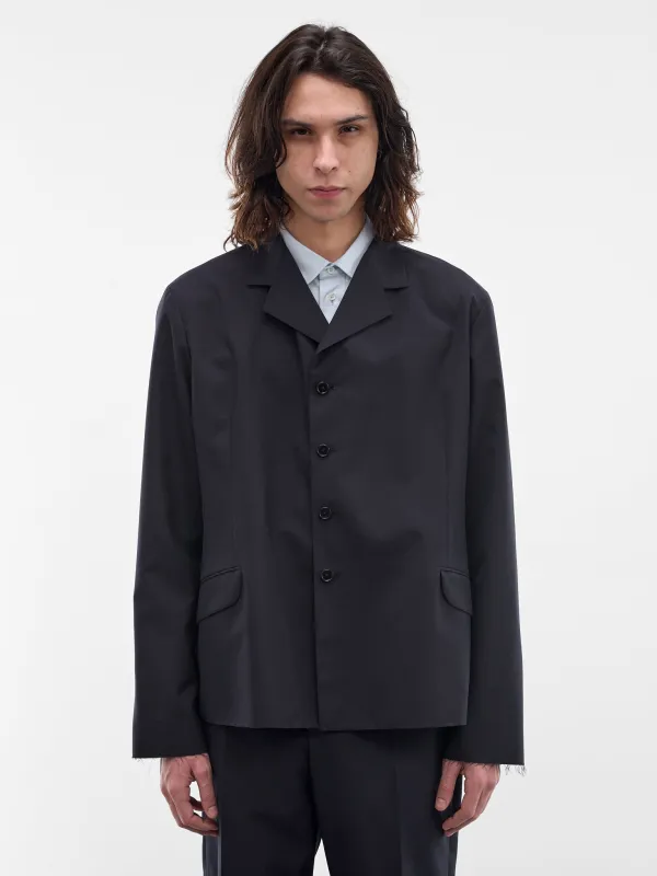 Black Boxy Blazer (JB21BN0232-J40249-402-BLUE) made by Jil Sander