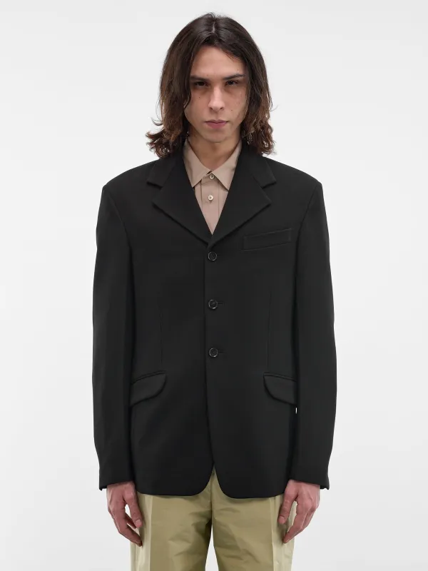 Black Wool Blazer (J21BN0227-J70218-001-BLACK) made by Jil Sander