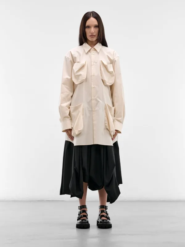 Ecru 3D Pocket Button-Up Shirt (GQ-B004-S26-ECRU) made by Comme des Garcons