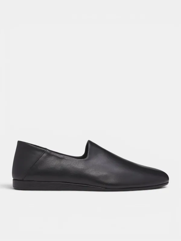 Black Leather Foldable Mules (FOM00206AC28C02-BLACK) made by Jacquemus