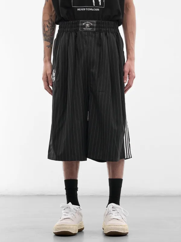 Adidas x Willy Chavarria Pinstripe Shorts (KV2247-BLACK-WHITE) made by Adidas