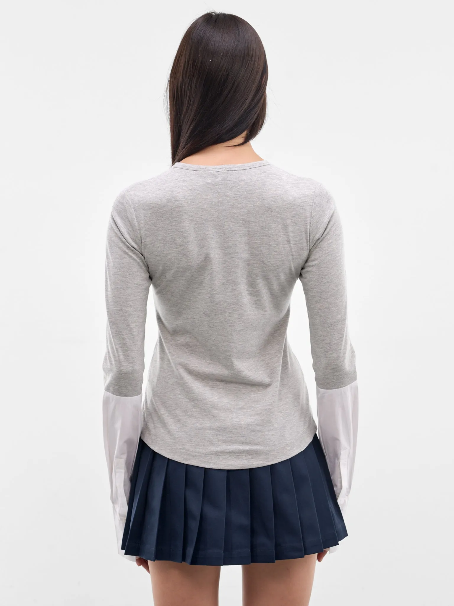 Gray Cotton Hybrid Shirt (AWSS2600052-GREY) sold by lorenzo product image thumbnail 3