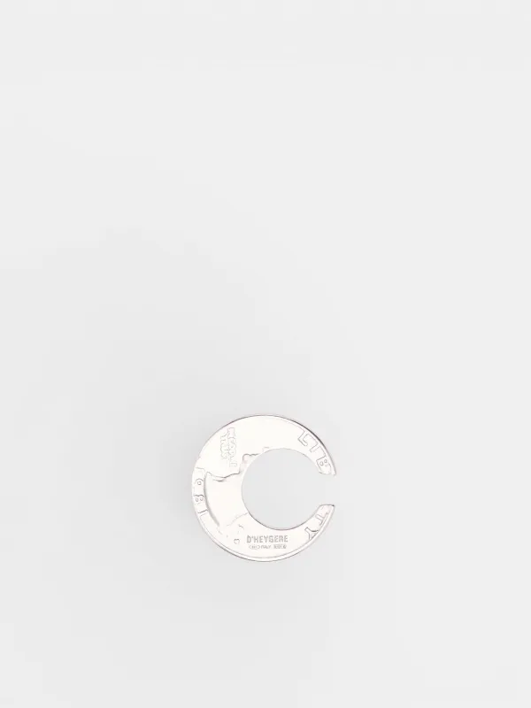 Silver Coin Ear Cuff (JW06-SILVER-SS26) made by D'heygere
