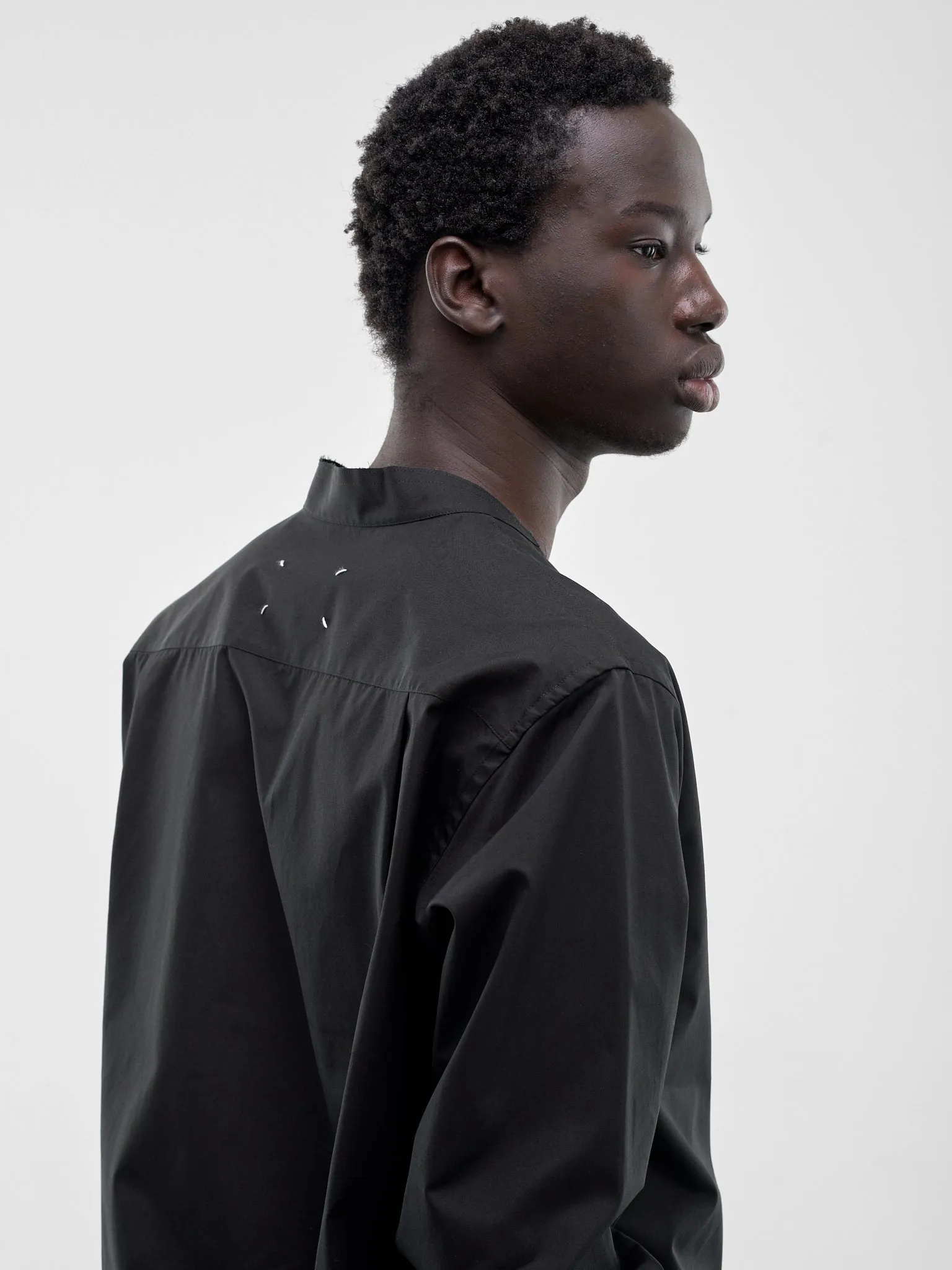 Black V-Neck Tied Shirt (S67DT0031-S43001-900-BLACK) sold by lorenzo product image thumbnail 4