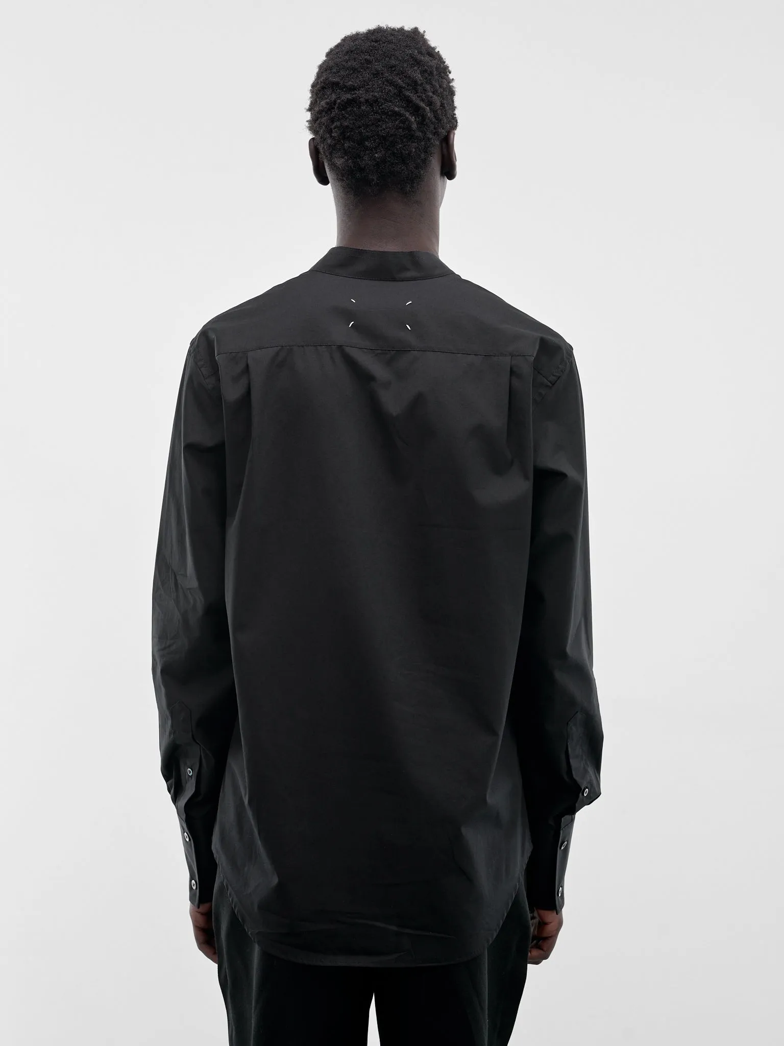 Black V-Neck Tied Shirt (S67DT0031-S43001-900-BLACK) sold by lorenzo product image thumbnail 3