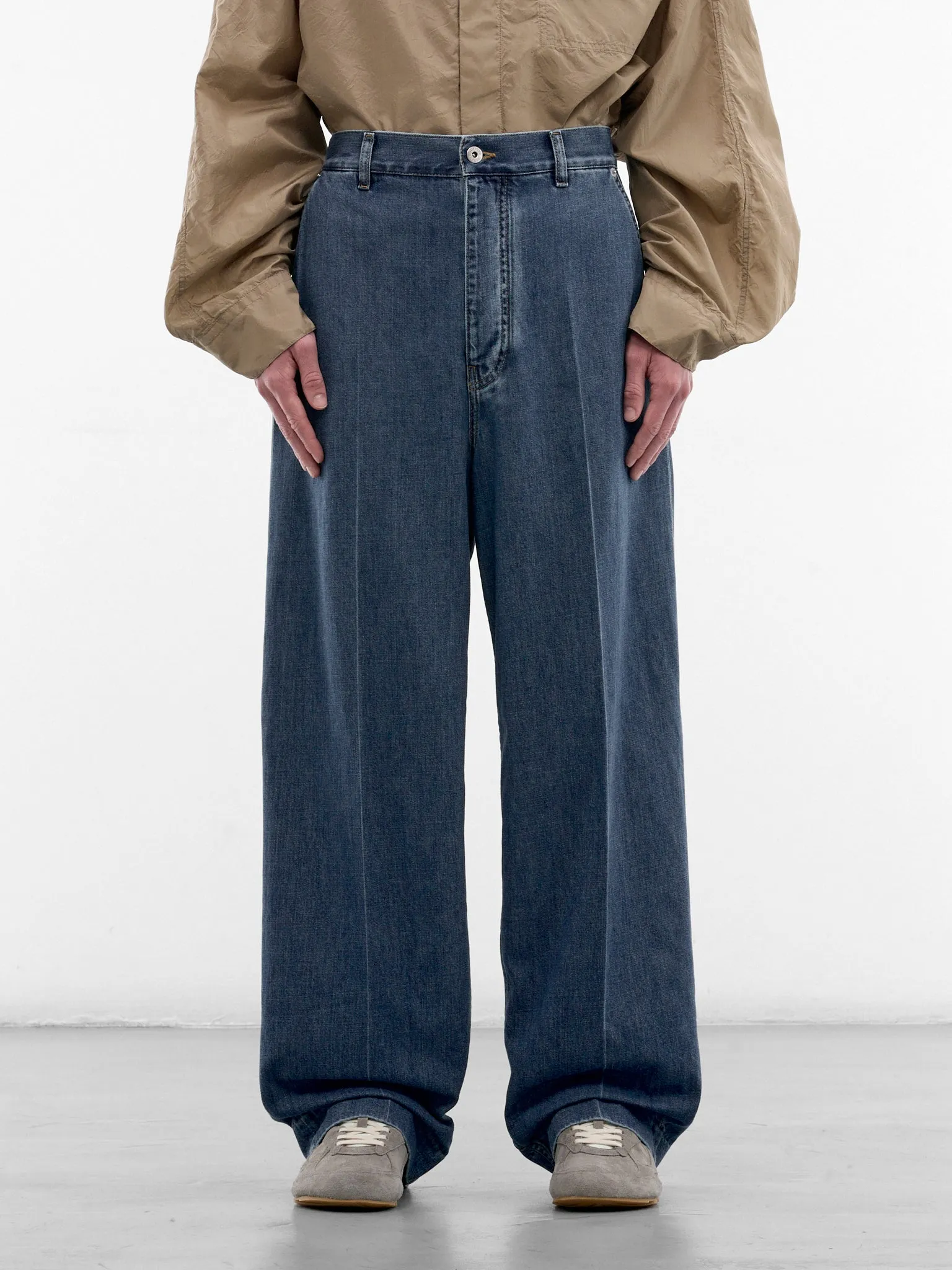 Blue Denim Wide Leg Jeans (873088V6SL0-4300-MID-BLUE) sold by lorenzo