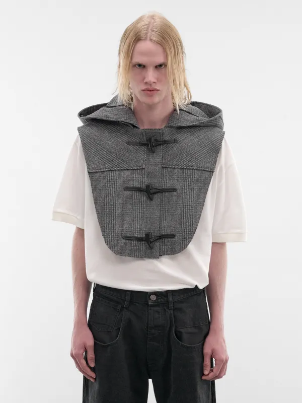 Gray Glen Check Hooded Vest (S50TH0067-M35904-001F-GREY-CHE) made by Maison Margiela