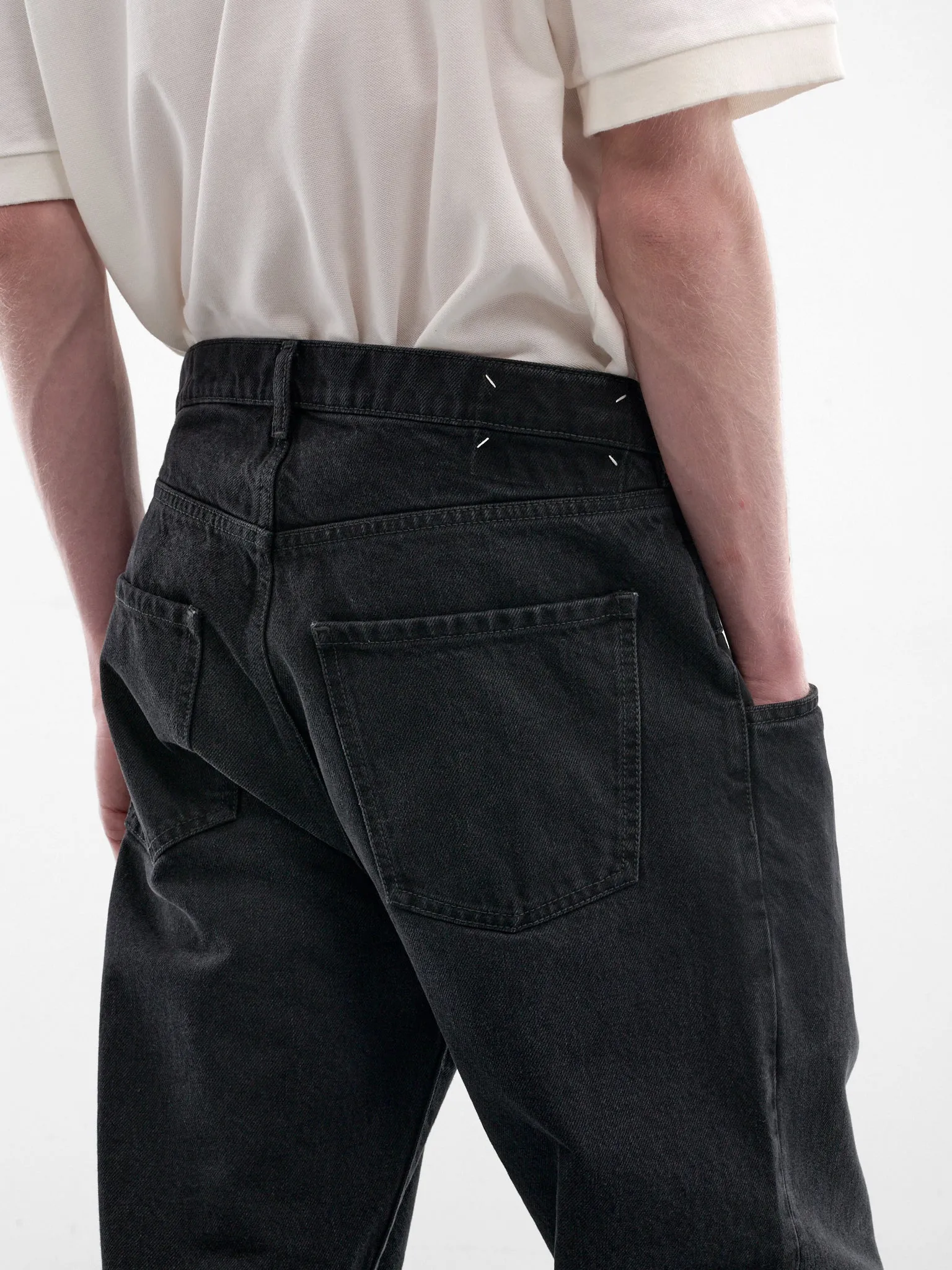Black Paneled Denim Jeans (S50LA0246-M30049-961-DENIM) sold by lorenzo product image thumbnail 4