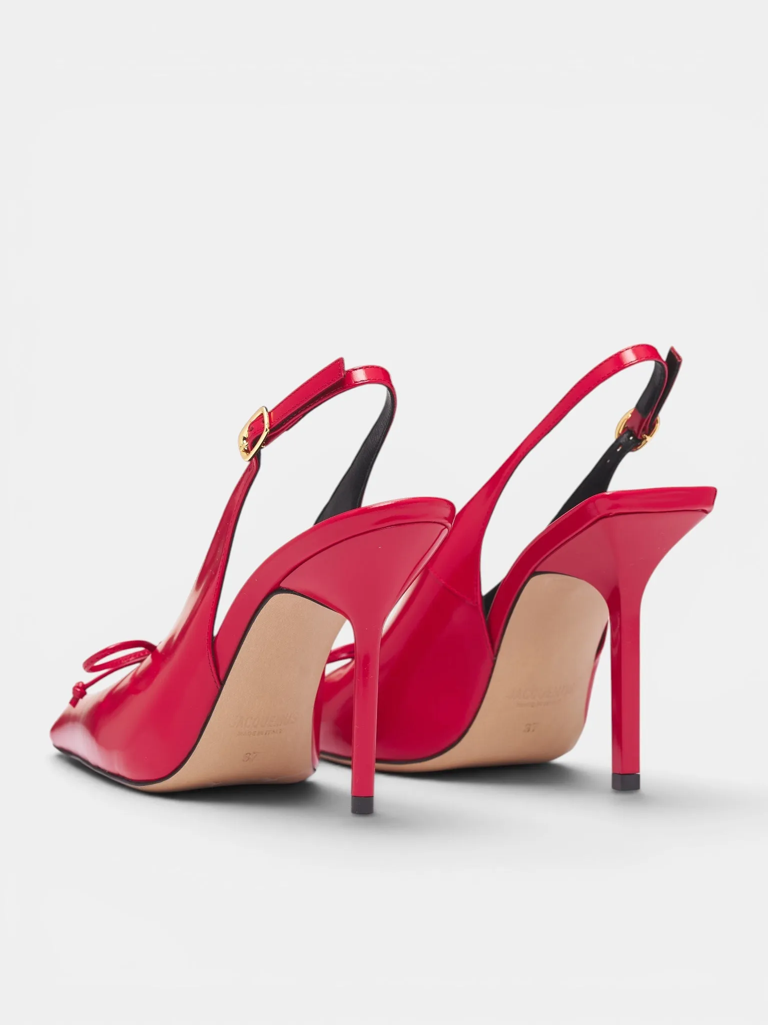 Red Leather Cubisto Slingback Heels (FOW00137AC18A03-RED) sold by lorenzo product image thumbnail 5