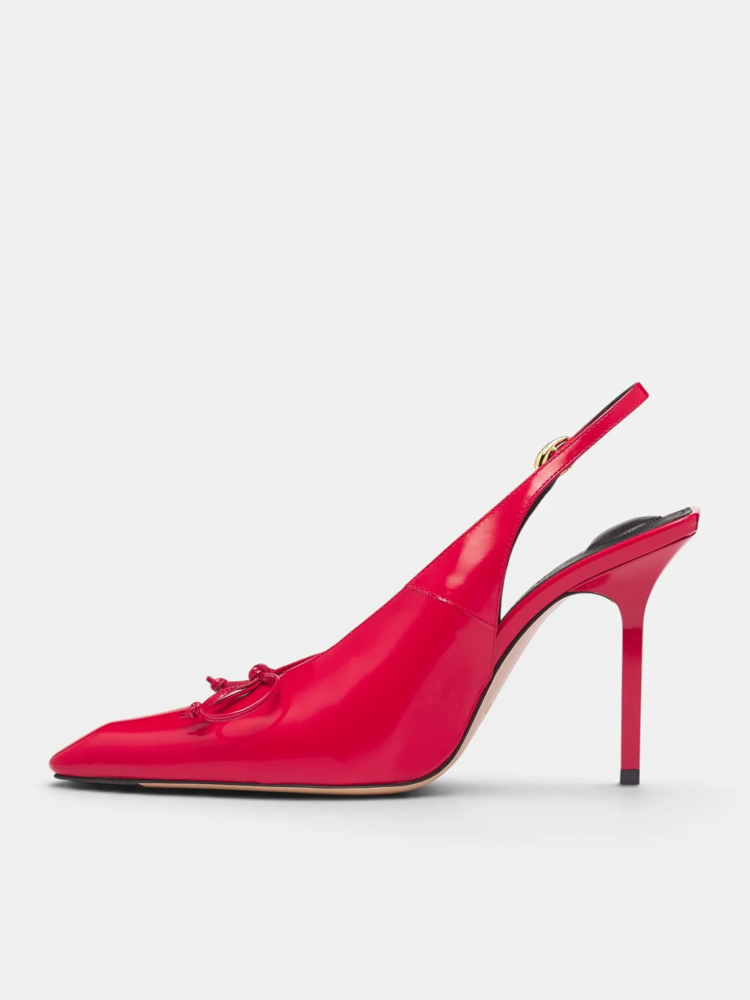 Red Leather Cubisto Slingback Heels (FOW00137AC18A03-RED) sold by lorenzo product image thumbnail 3
