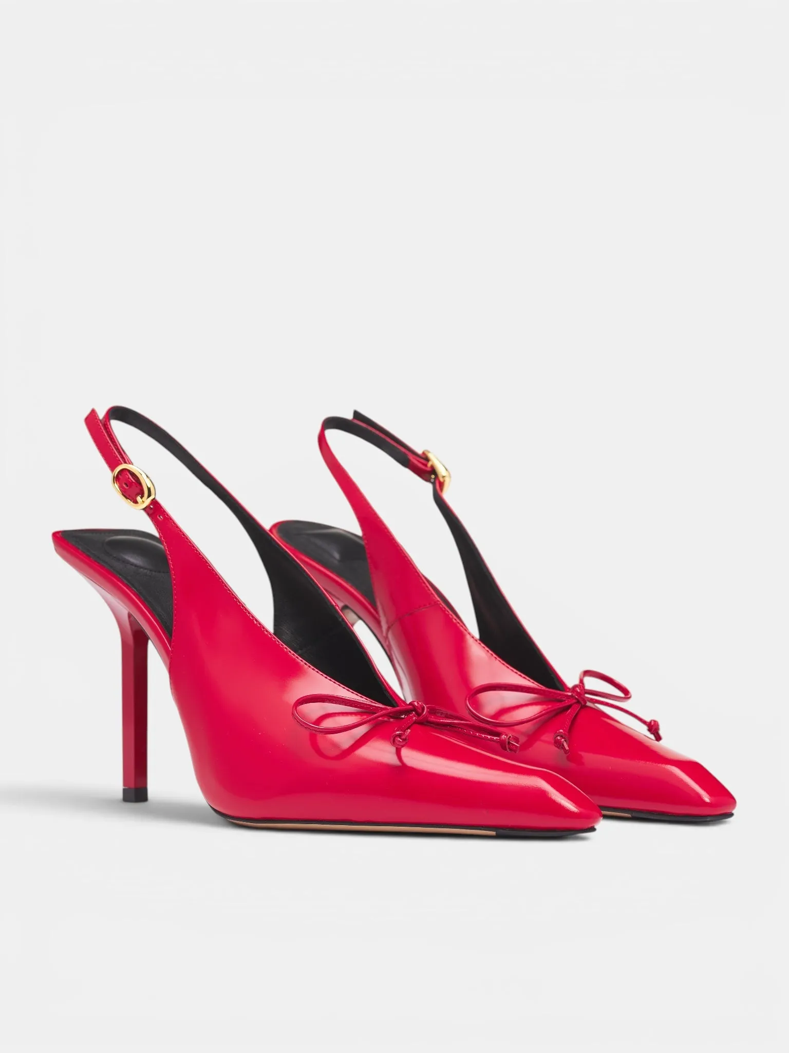 Red Leather Cubisto Slingback Heels (FOW00137AC18A03-RED) sold by lorenzo product image thumbnail 2