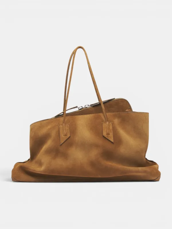 Brown Suede Unstructured Bag (250WAH00057-LIGHT-BROWN) made by The Attico