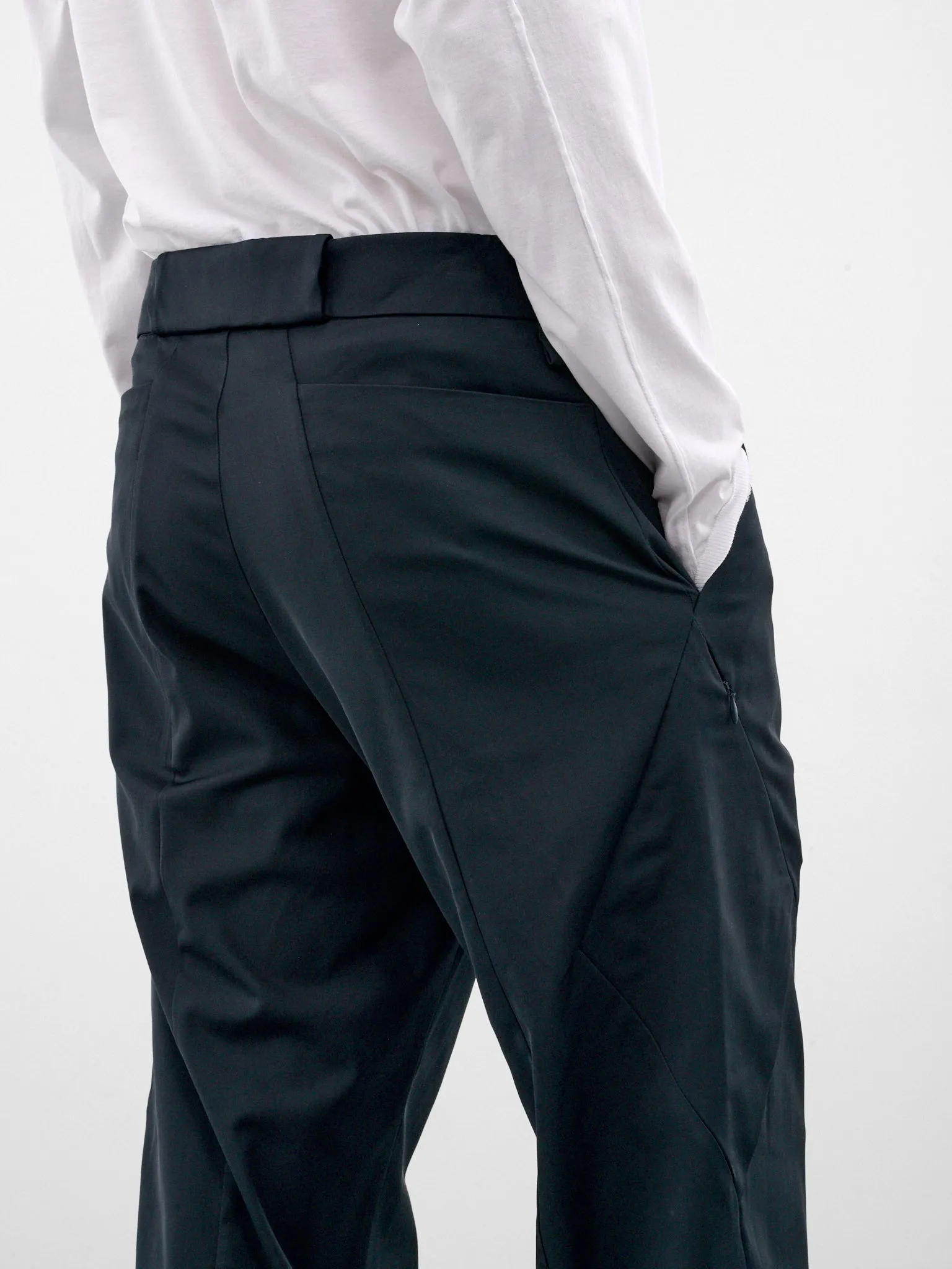 Blue Cotton Tailored Trousers (KKAW26T05-12-PETROL-BLUE) sold by lorenzo product image thumbnail 4