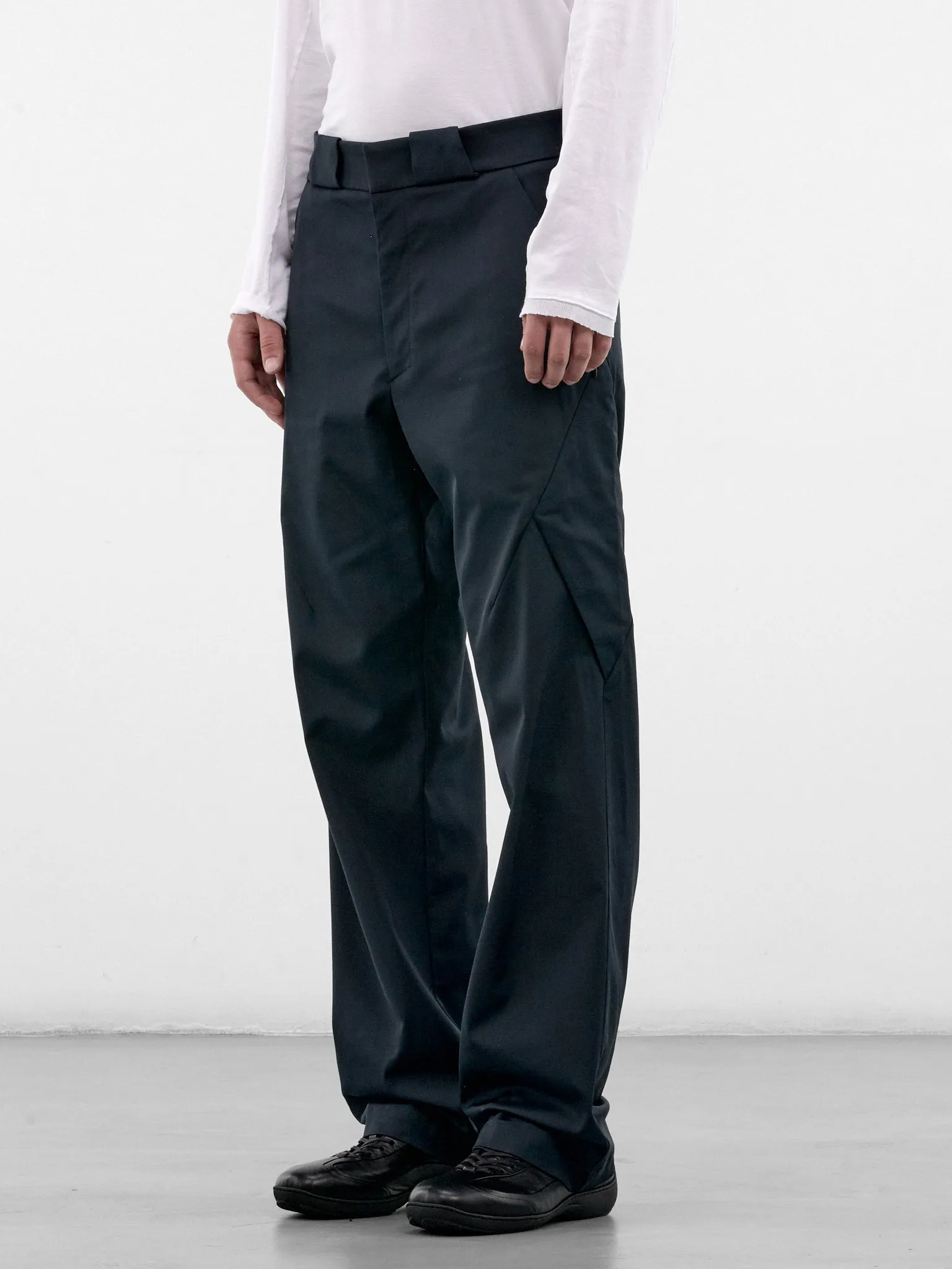 Blue Cotton Tailored Trousers (KKAW26T05-12-PETROL-BLUE) sold by lorenzo product image thumbnail 2