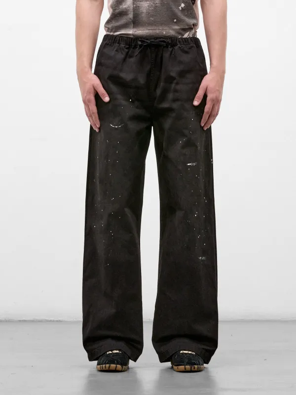 Black Cotton Wide Leg Trousers (RW-MN-TROU000010-BLACK) made by Acne Studios