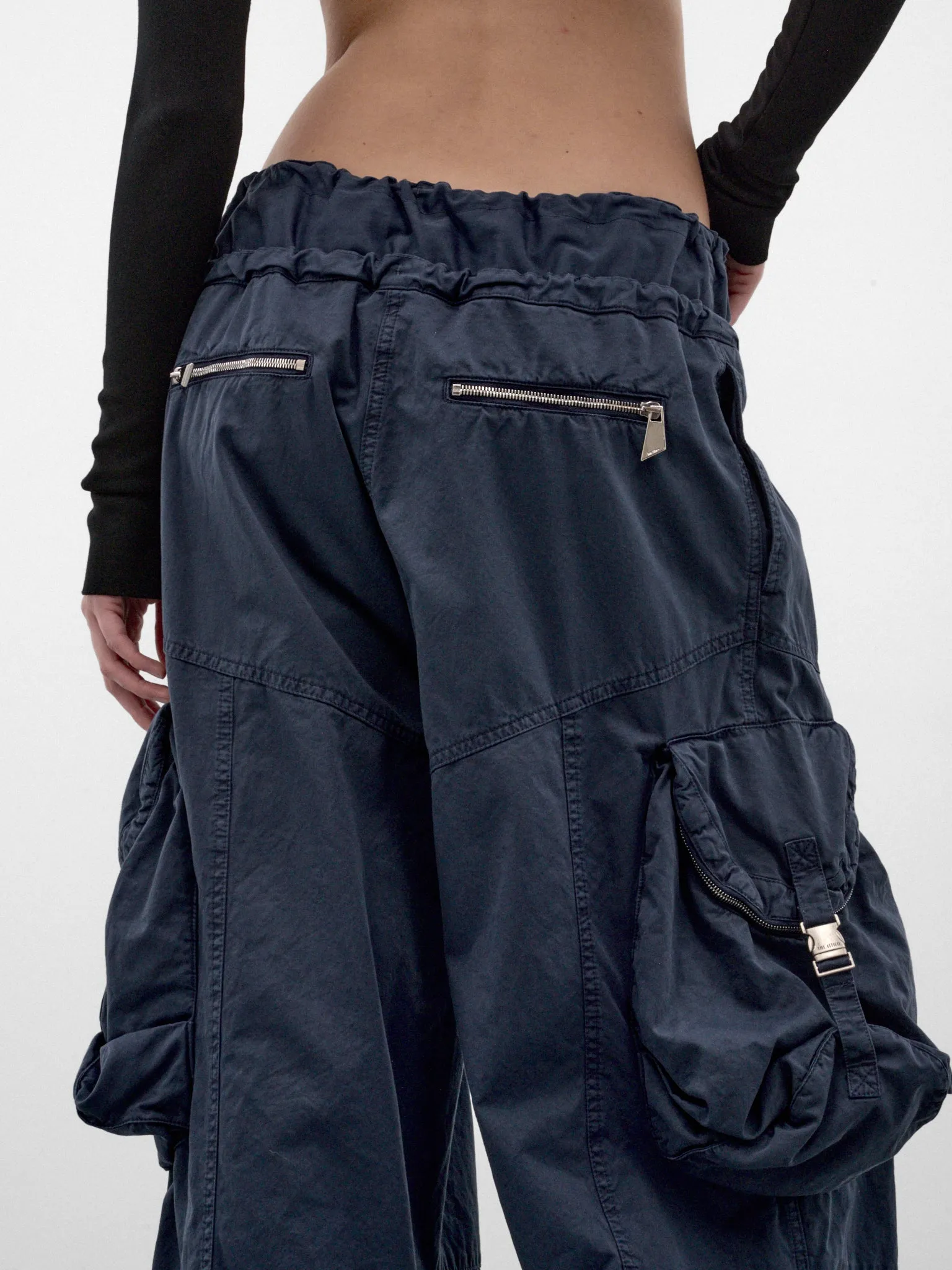 Washed Blue Wide Cargo Pants (261WCP00313-WASHED-BLUE) sold by lorenzo product image thumbnail 5