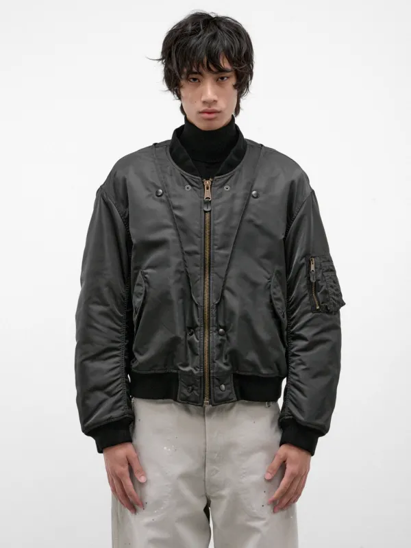 Black Reversible Bomber Jacket (S50AM0662-M35923-BLACK) made by Maison Margiela