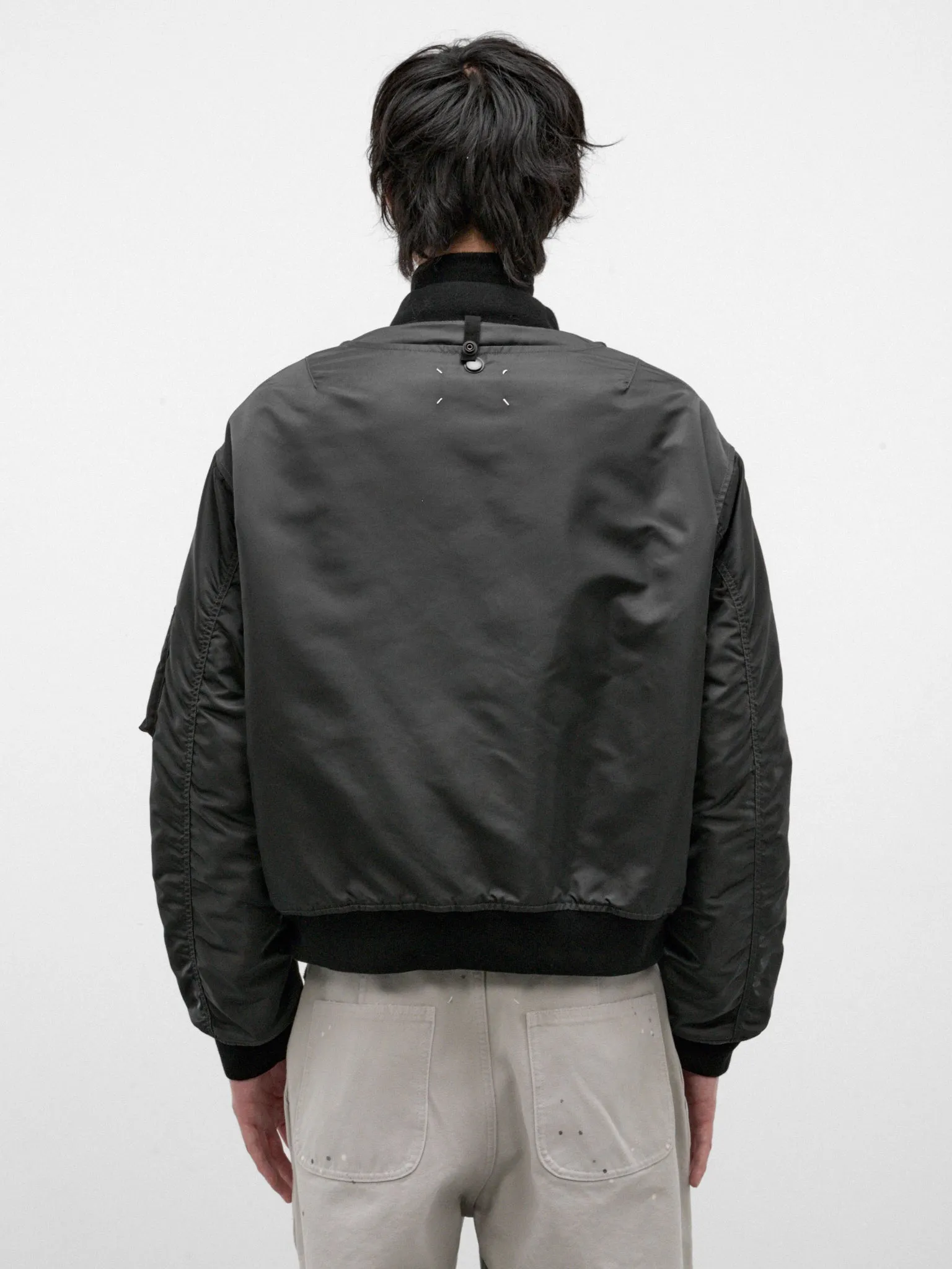 Black Reversible Bomber Jacket (S50AM0662-M35923-BLACK) sold by lorenzo product image thumbnail 3