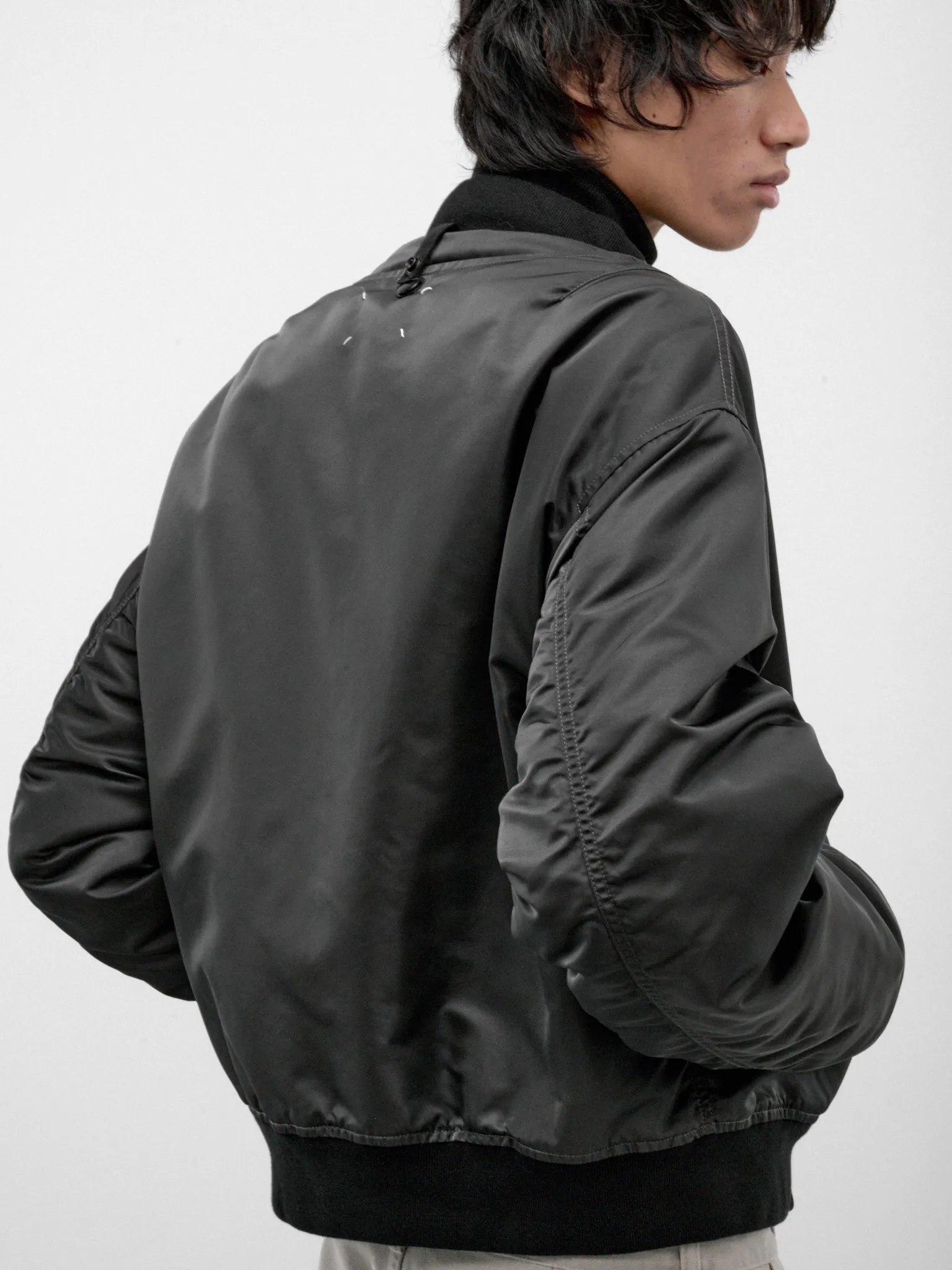 Black Reversible Bomber Jacket (S50AM0662-M35923-BLACK) sold by lorenzo product image thumbnail 4