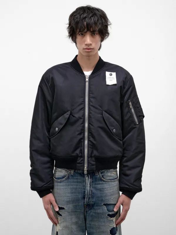 Navy Nylon Bomber Jacket (B90903-COY048-EVENING-BLUE) made by Acne Studios