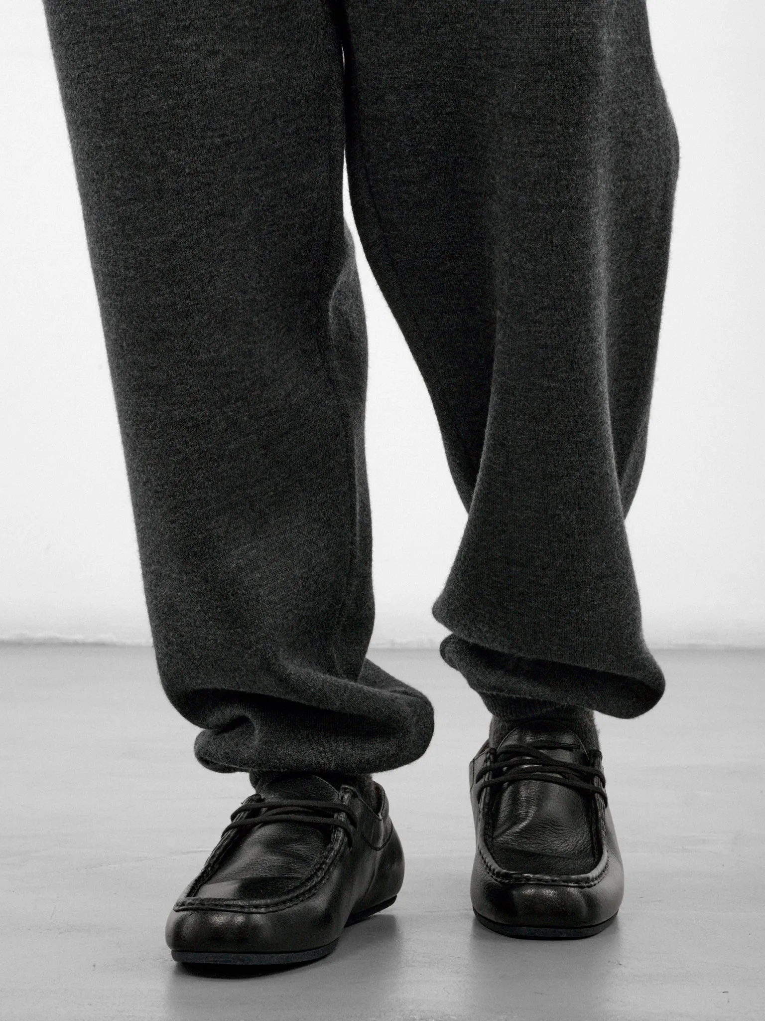 Gray Wool-Cashmere Joggers (A00795V70E0-1510-DARK-SLATE-ME) sold by lorenzo product image thumbnail 5